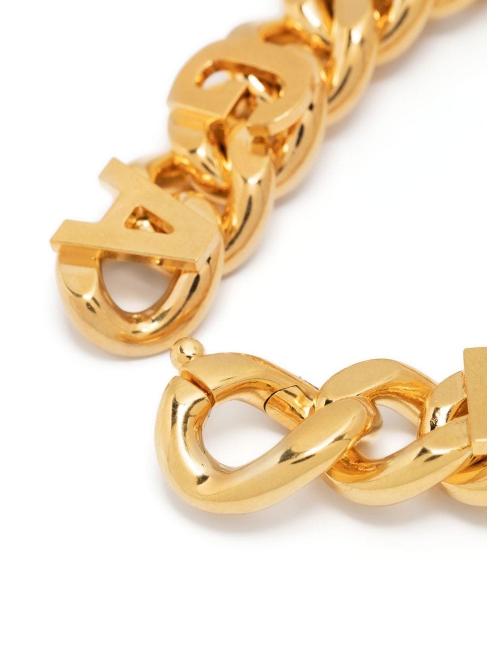 logo-lettering chain bracelet - 3