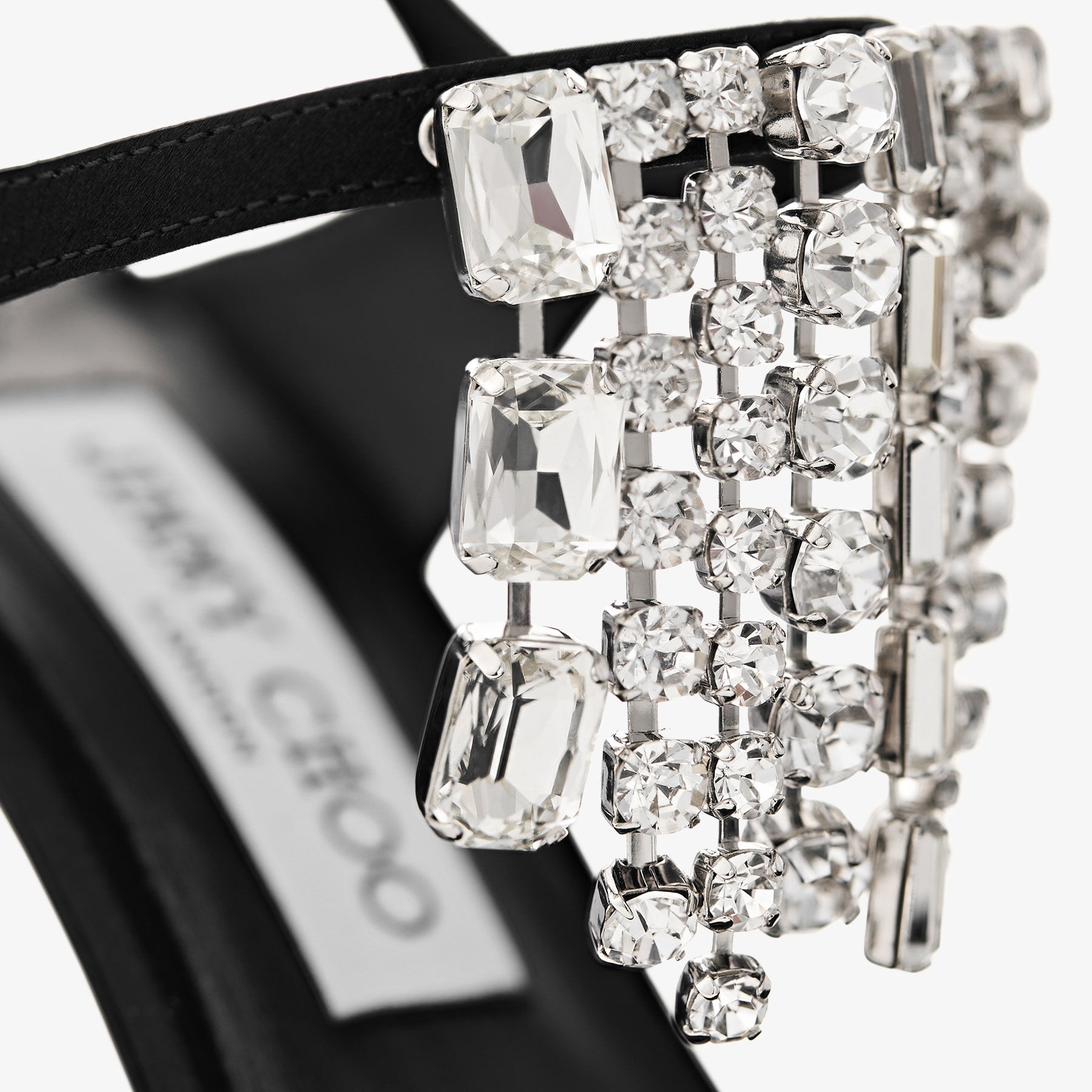 JIMMY CHOO Verity 95 Black Satin Pumps | REVERSIBLE