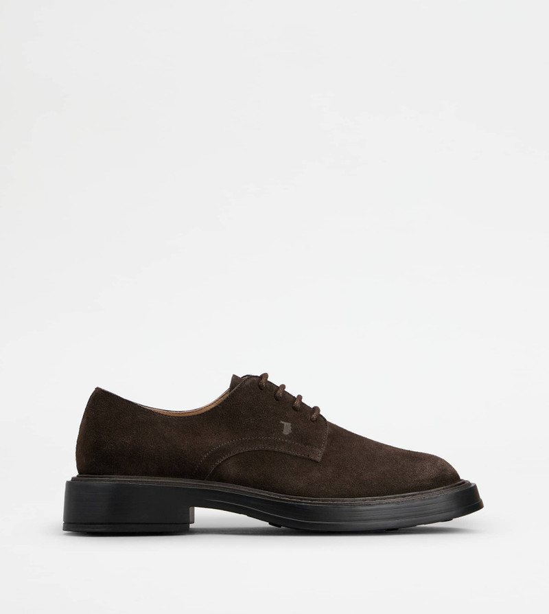 LACE-UPS IN SUEDE - BROWN 1