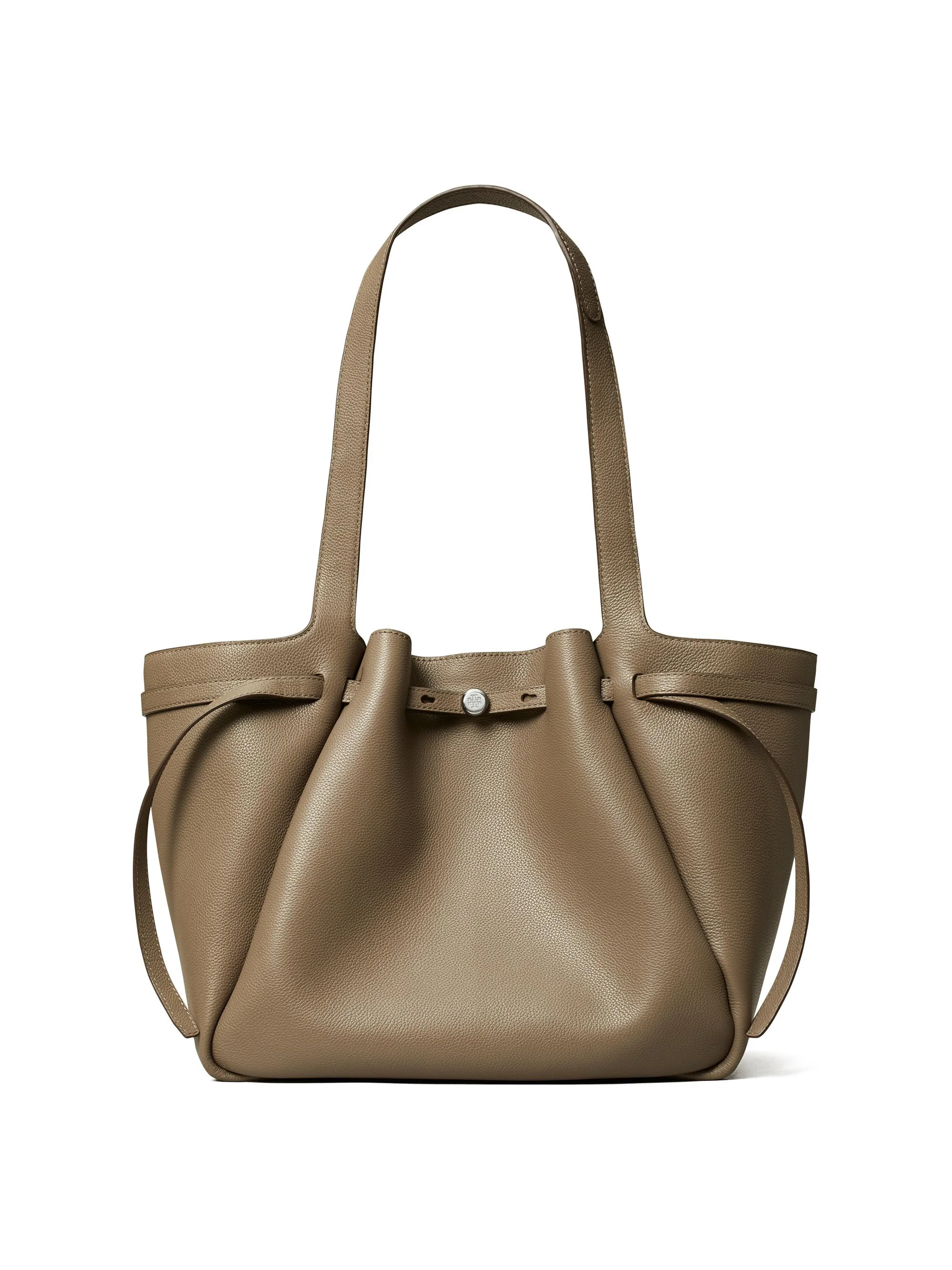 Women's Romy Pebbled Leather Tote Bag - Wild Mushroom - 1