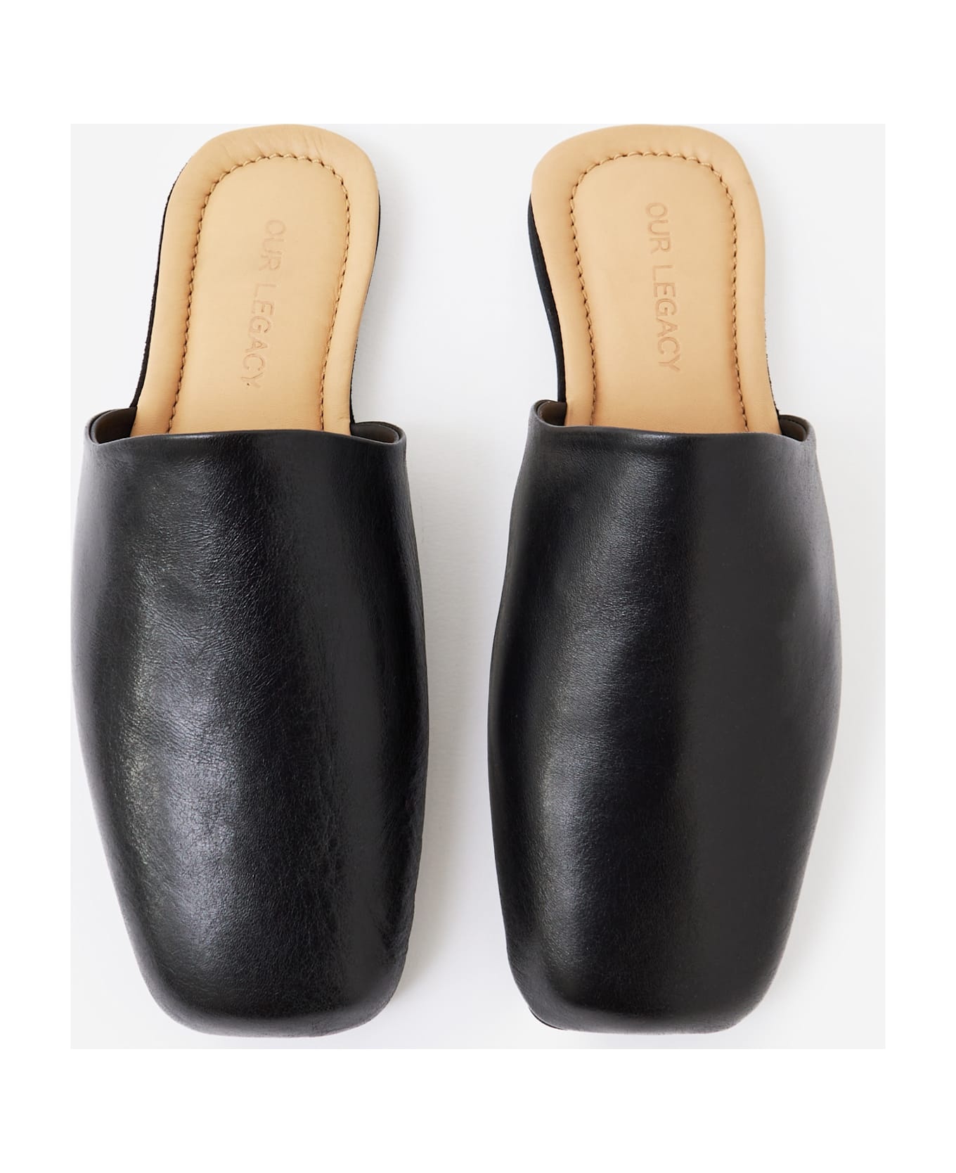【送料&関税込】Our Legacy Cigarr Slipper Flats Our Legacy - Cigarr Slipper Sombre Satin Bovine