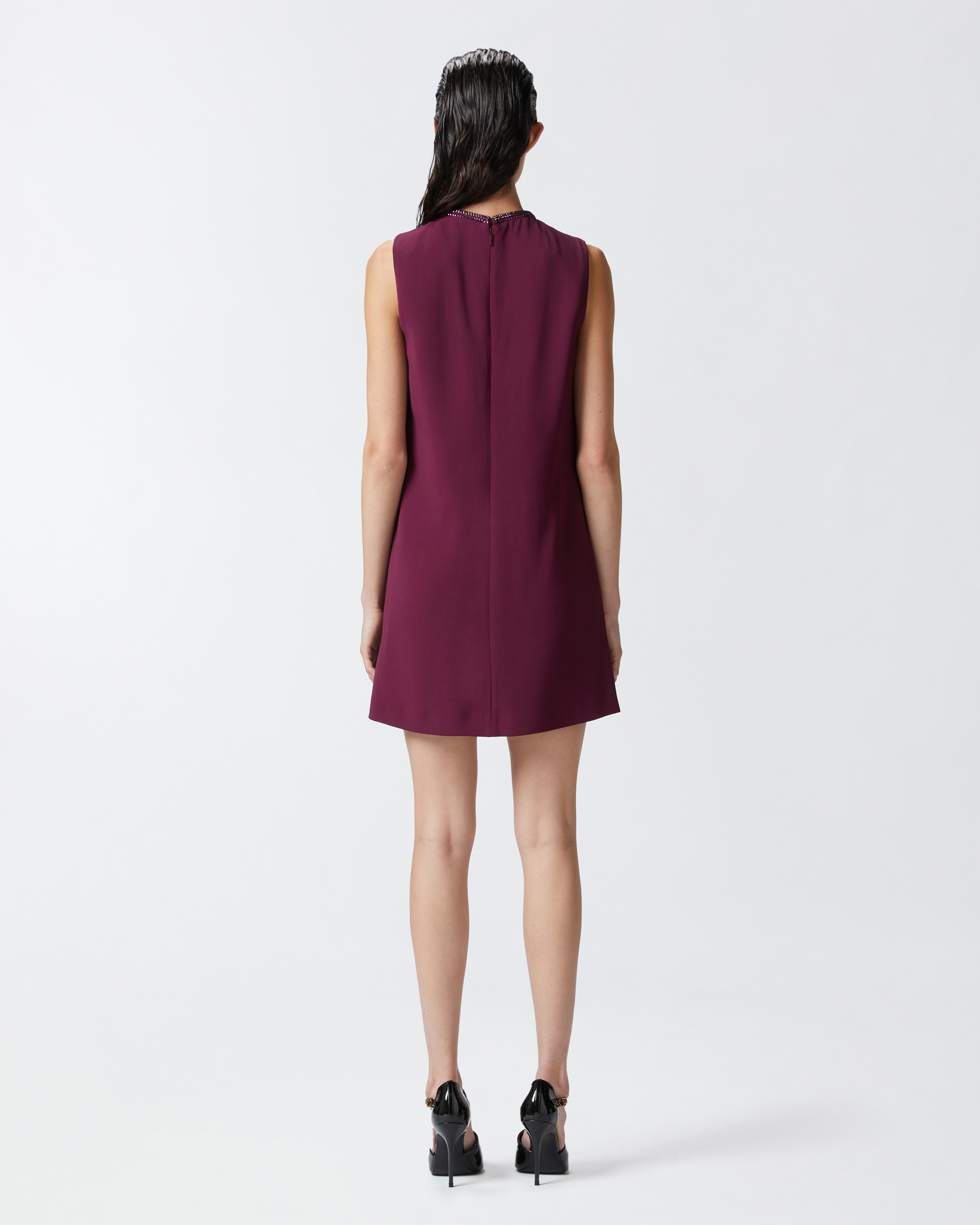 MINI DRESS WITH JEWEL NECK - 4