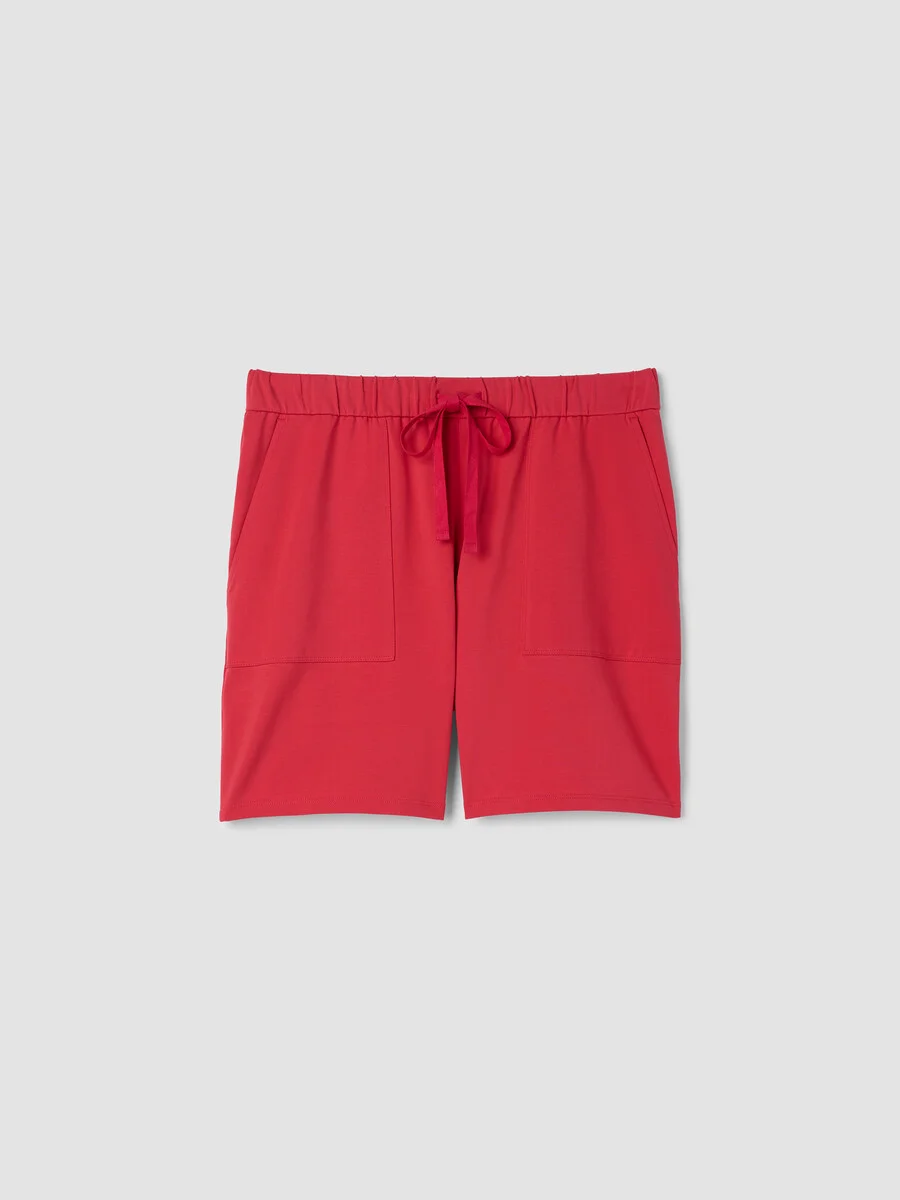 Pima Cotton Stretch Jersey Walking Shorts - 1