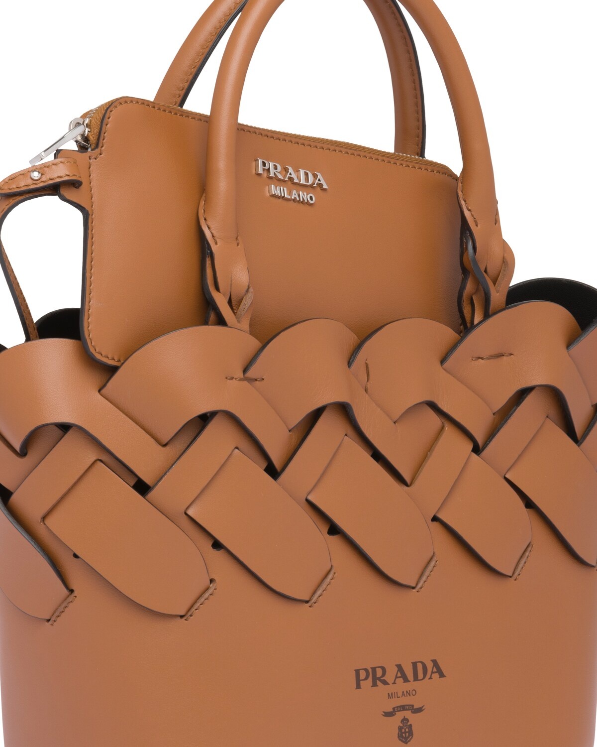 Leather Prada Tress Tote - 5