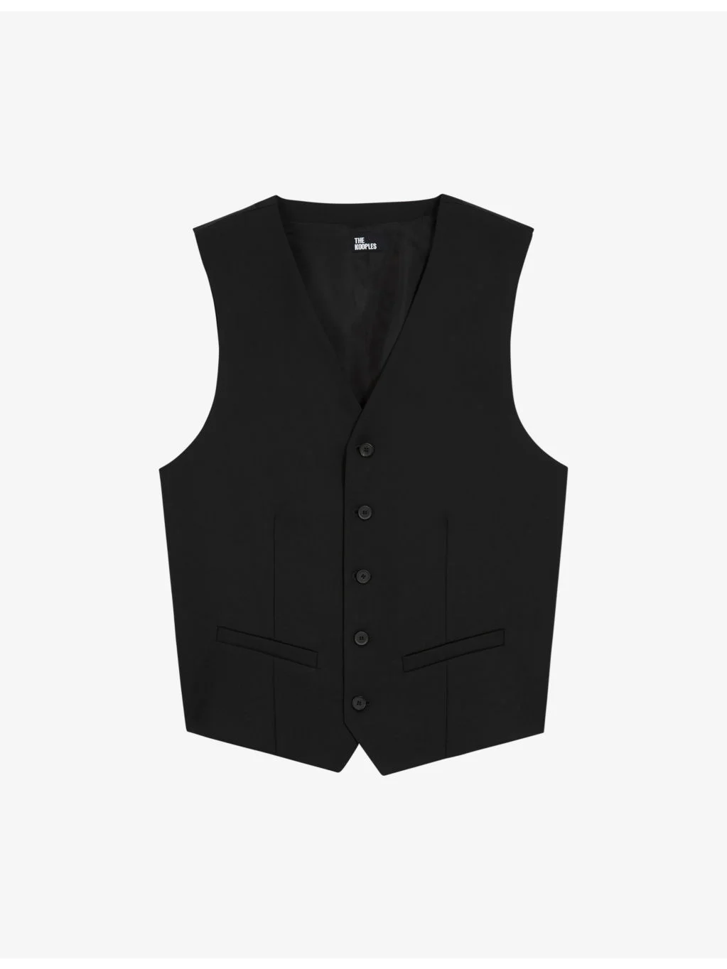 Darted-front slim-fit wool waistcoat - 1