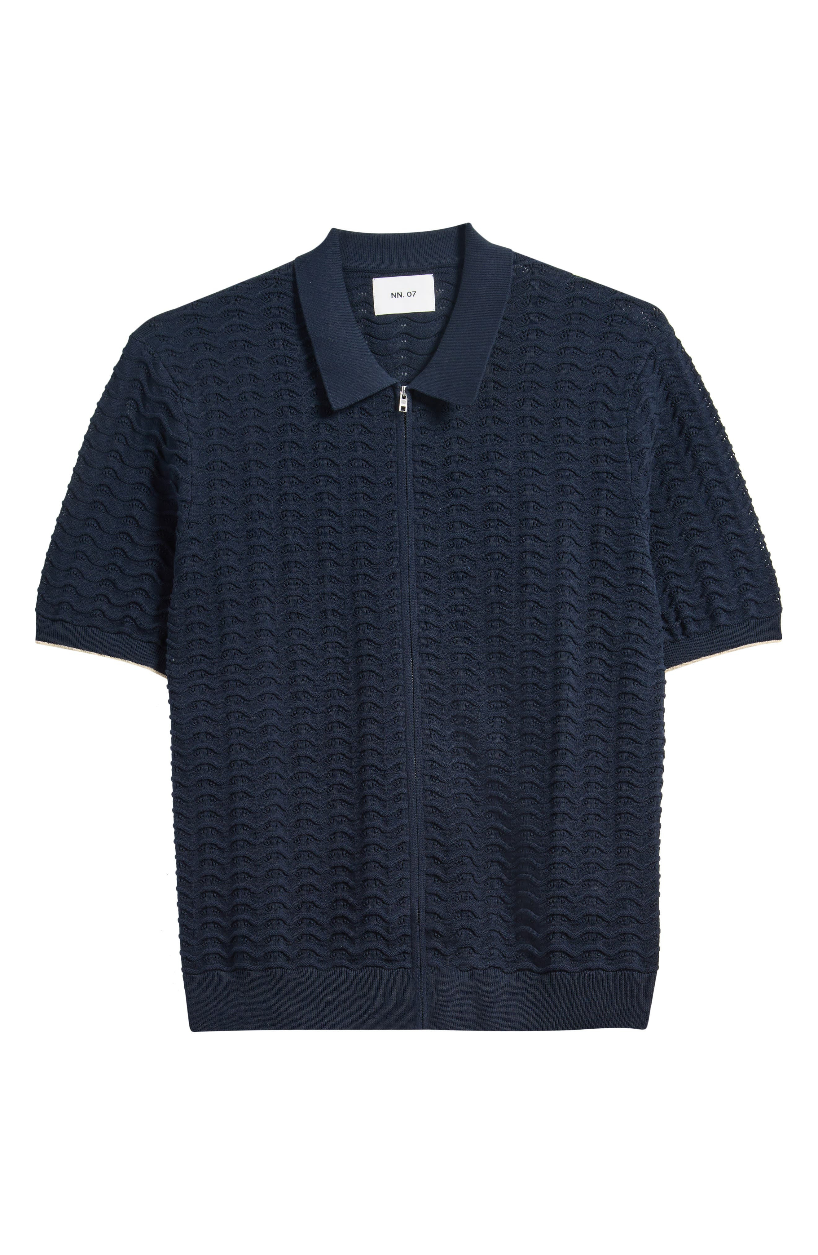 NN07 Gustav 6636 Full Zip Top in Navy Blue at Nordstrom - 6