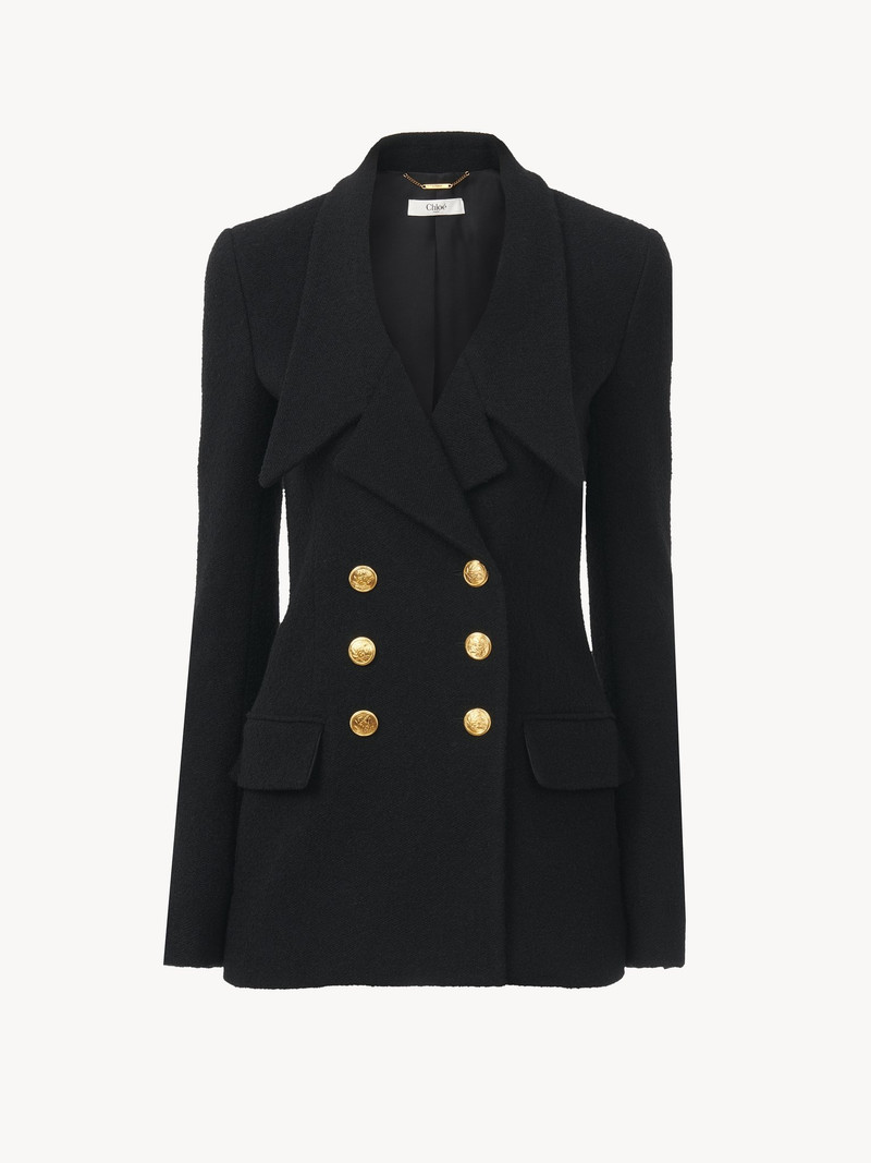 Chloé DOUBLE-BREASTED CARDIGAN JACKET IN MICRO BOUCLETTE WOOL outlook