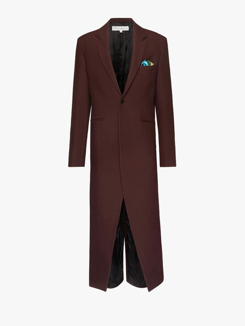 LONG COAT WITH SATIN HANDKERCHIEF 1