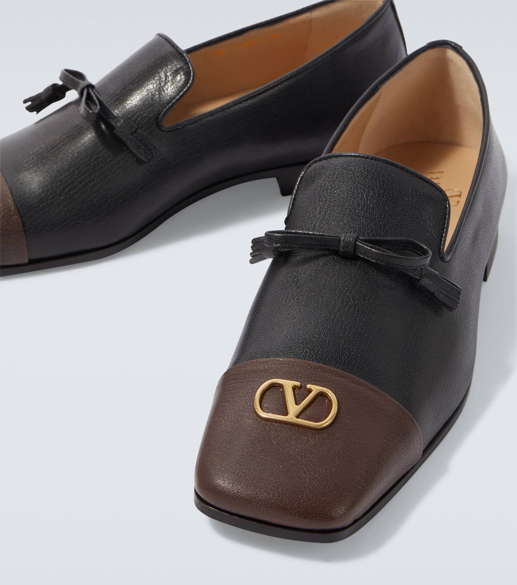 Babouchoes VLogo leather loafers - 3