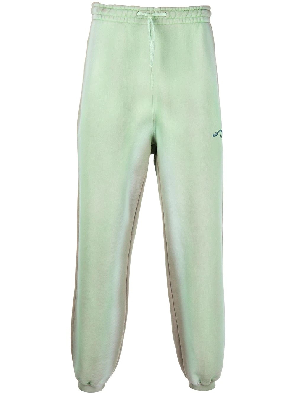 acid-wash drawstring track pants - 1