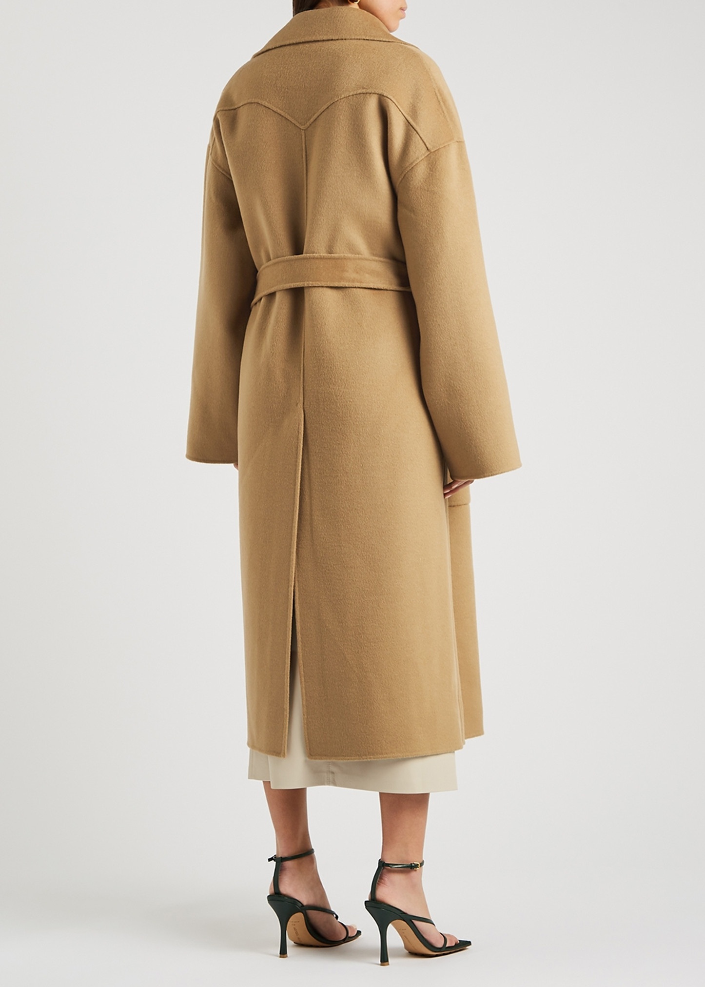 Nanushka Alamo camel wool blend coat harveynichols REVERSIBLE