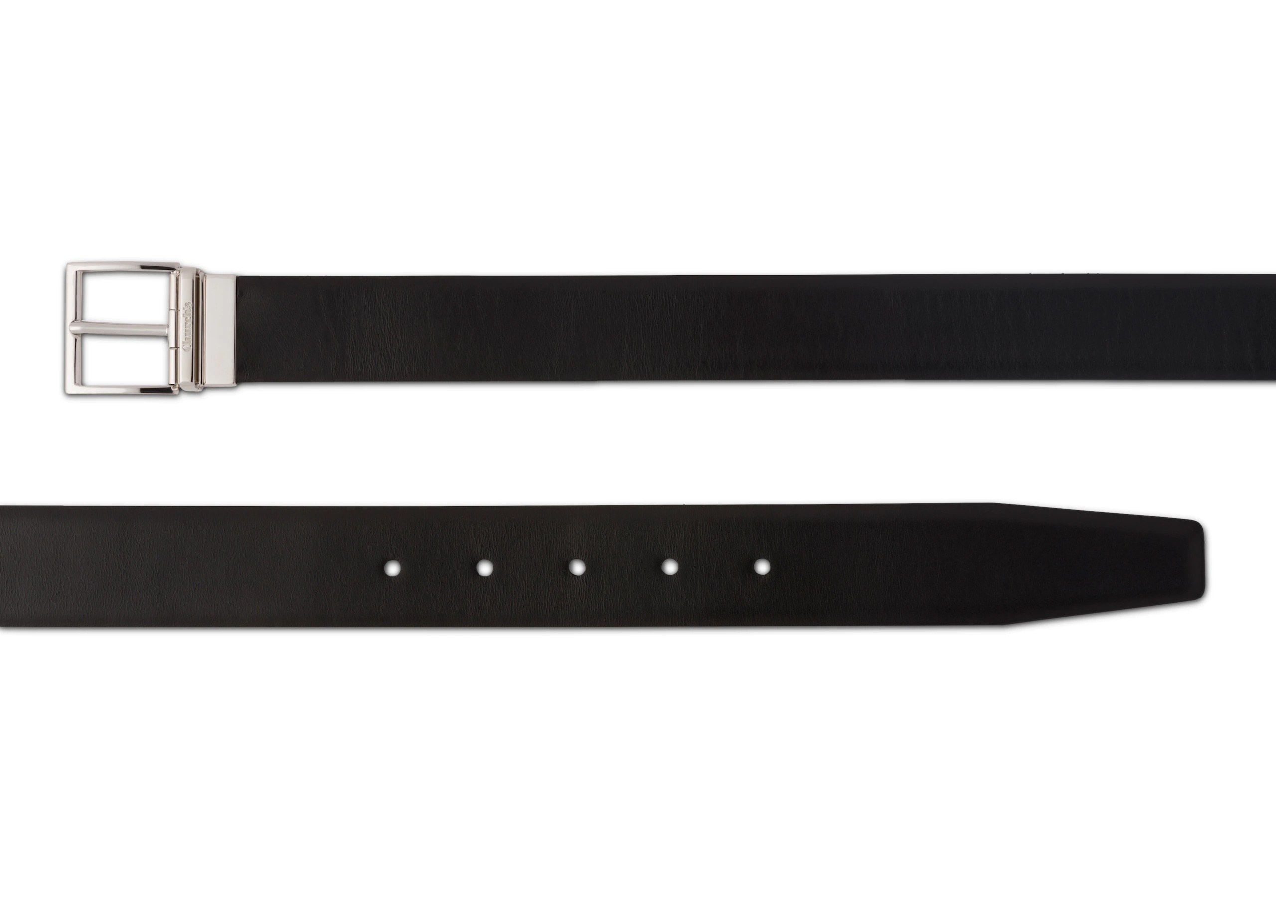 Reversible facet buckle belt
Calf Leather Black/ebony - 2