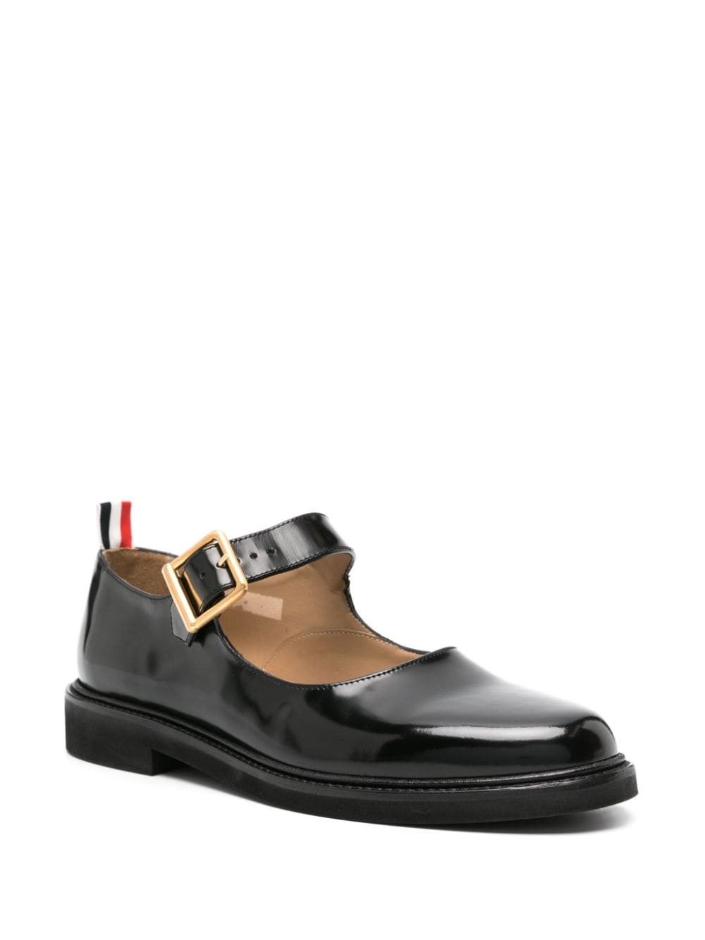 grosgrain-tab leather loafers - 2