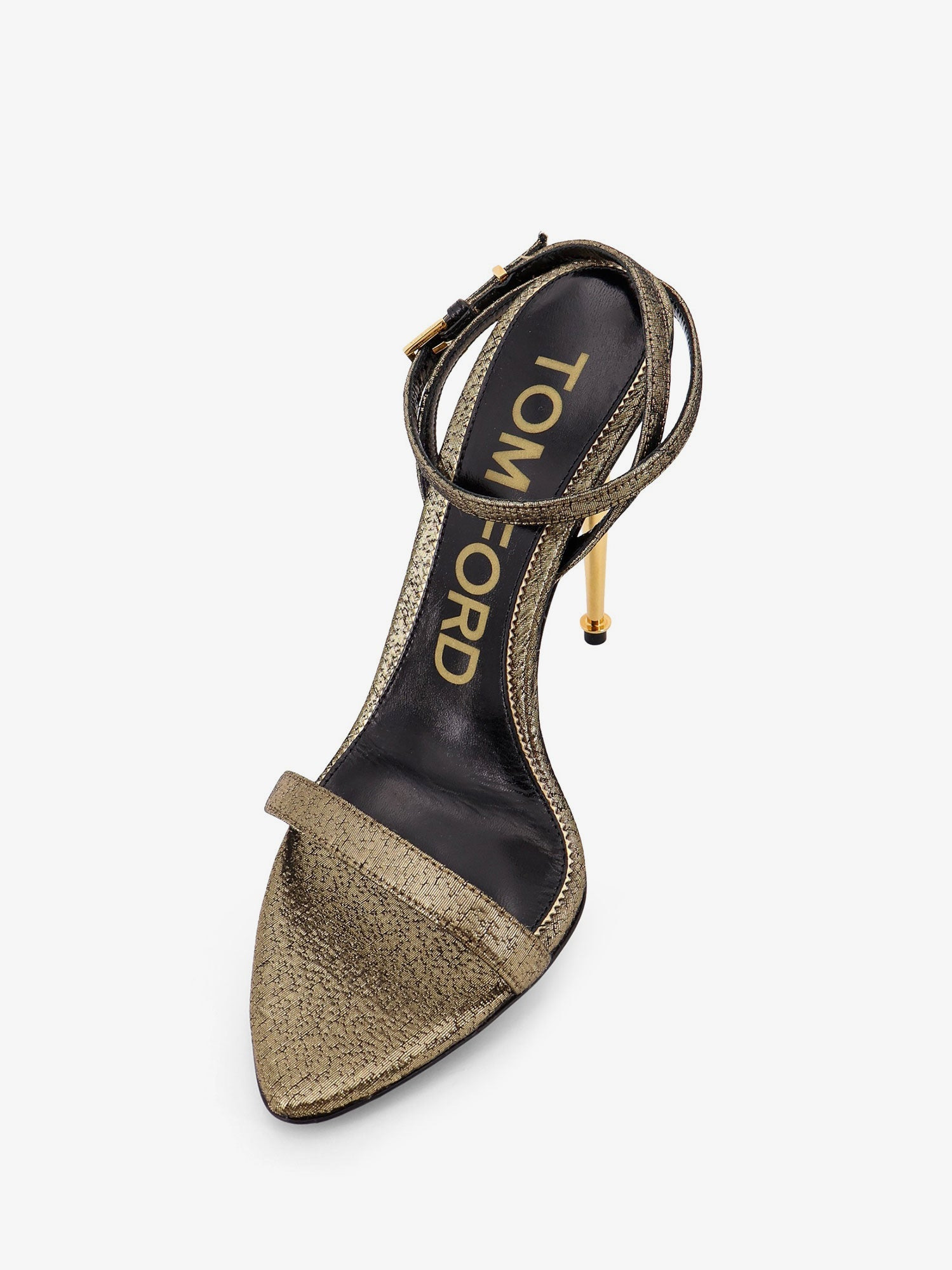 LAMINATED LEATHER SANDALS WITH LOGOED PADLOCK - 4
