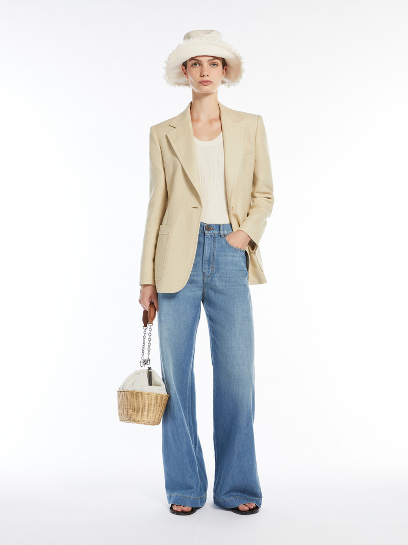 WEEKEND Max Mara GALLI Cotton and linen single-breasted blazer outlook