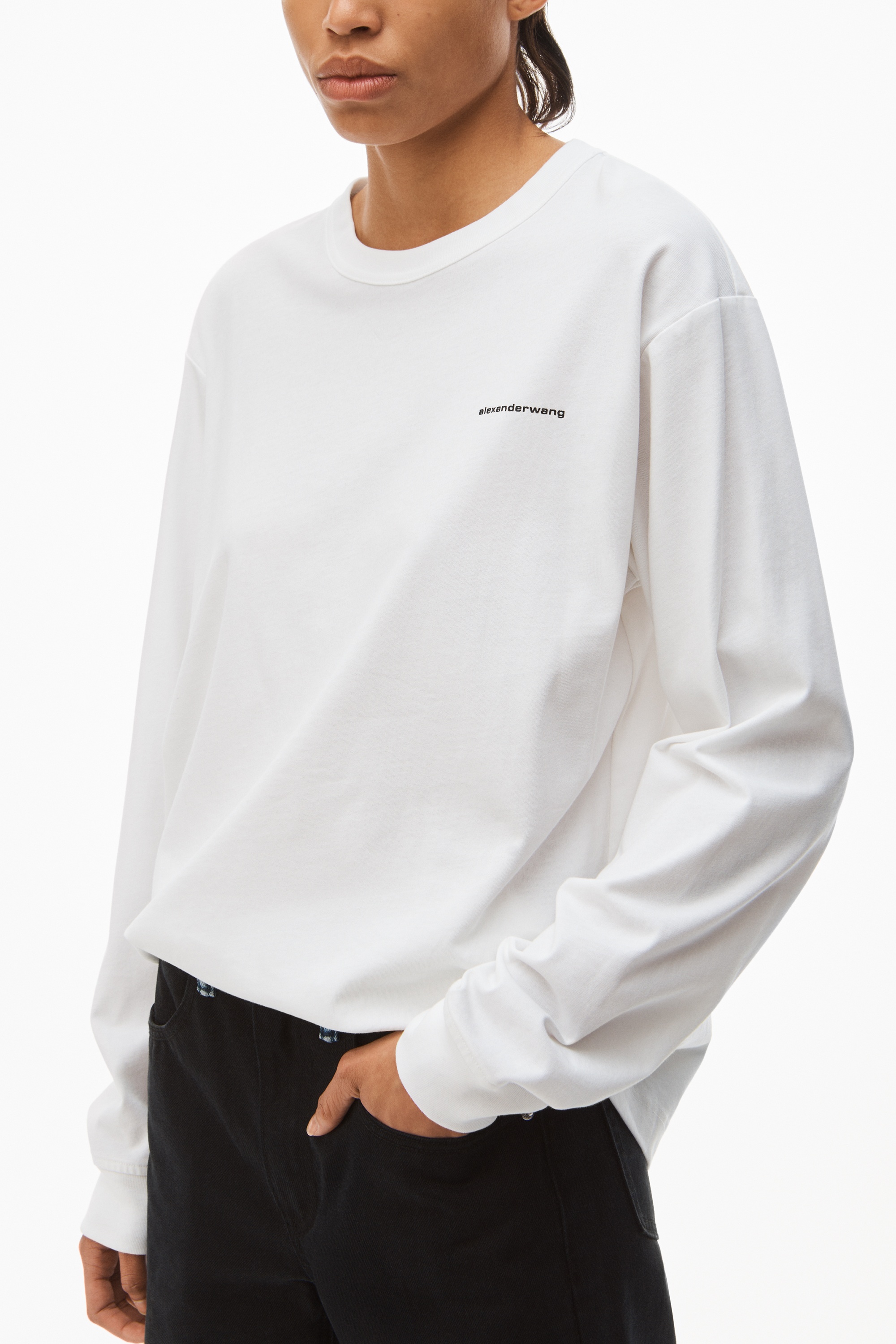 LONG-SLEEVE TEE IN HIGH TWIST JERSEY - 4