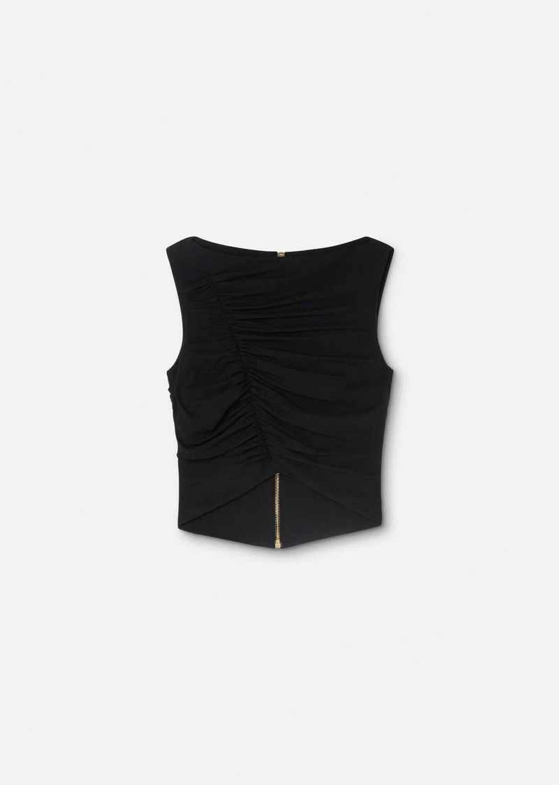 Medusa Zipper Crop Top 1