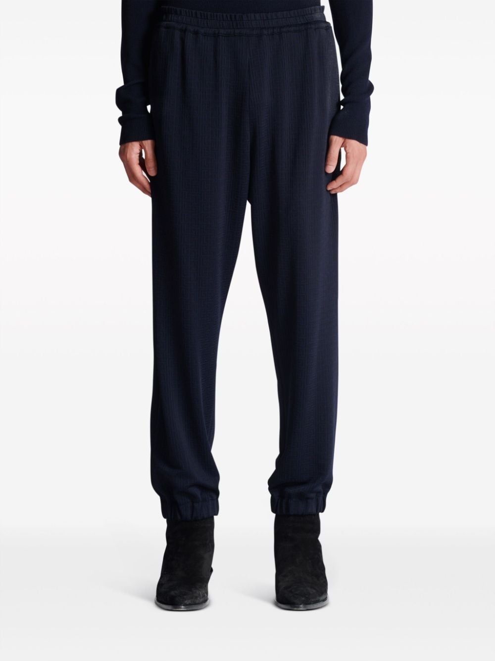 monogram-pattern elasticated-waistband track pants - 5