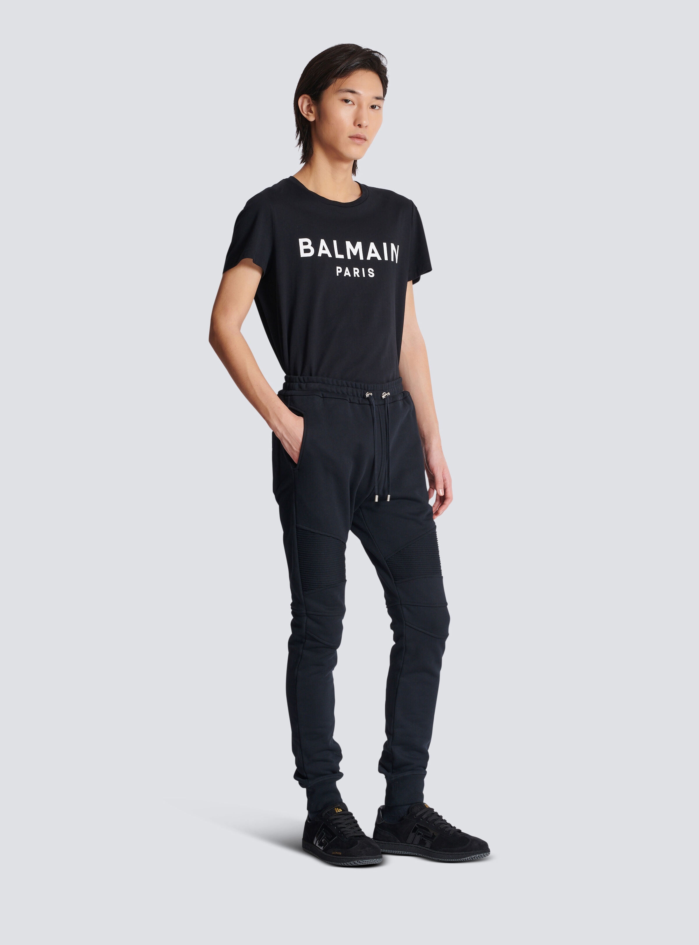 Flocked Balmain Paris joggers - 3