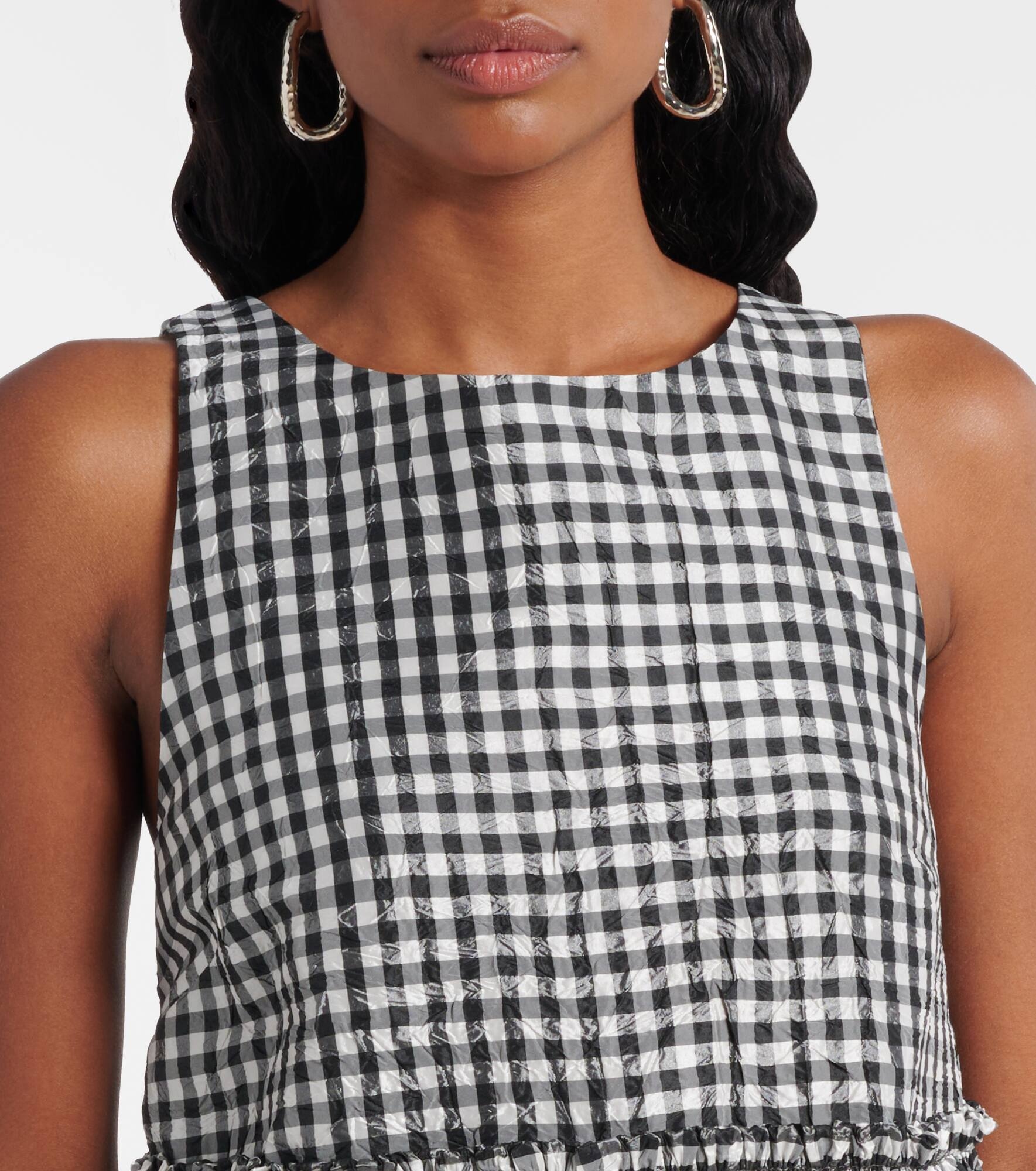 Gingham ruffled top - 4