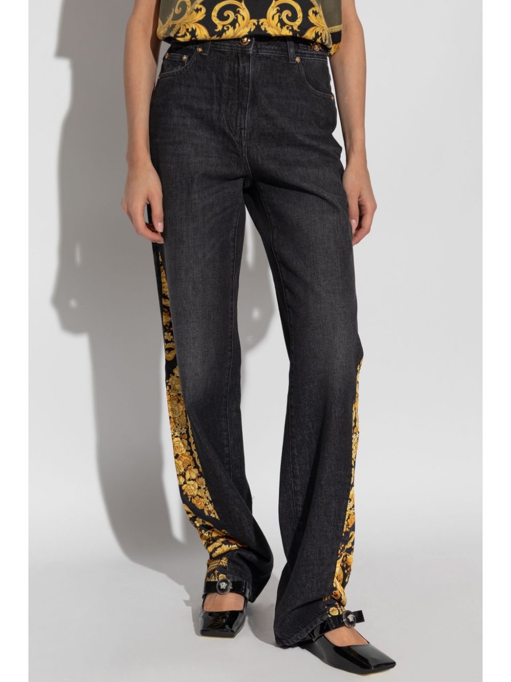 Barocco-panel jeans - 3
