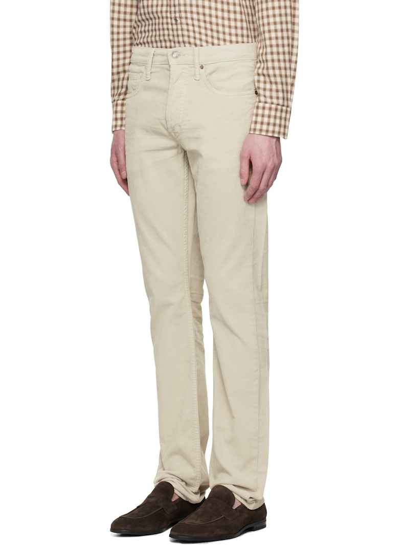 TOM FORD Beige Micro Cord Slim Fit Jeans outlook
