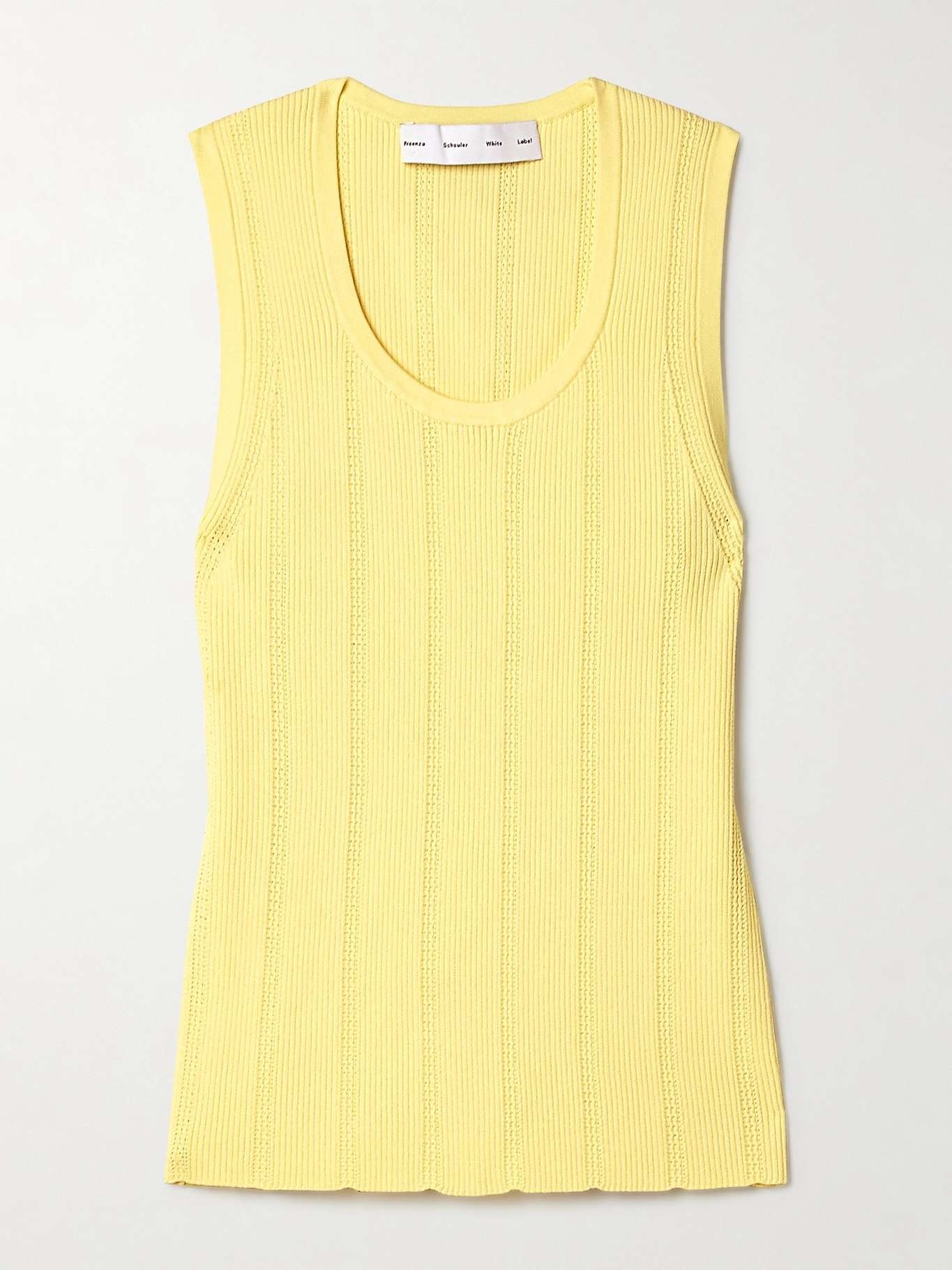 Perry ribbed pointelle-knit tank - 1