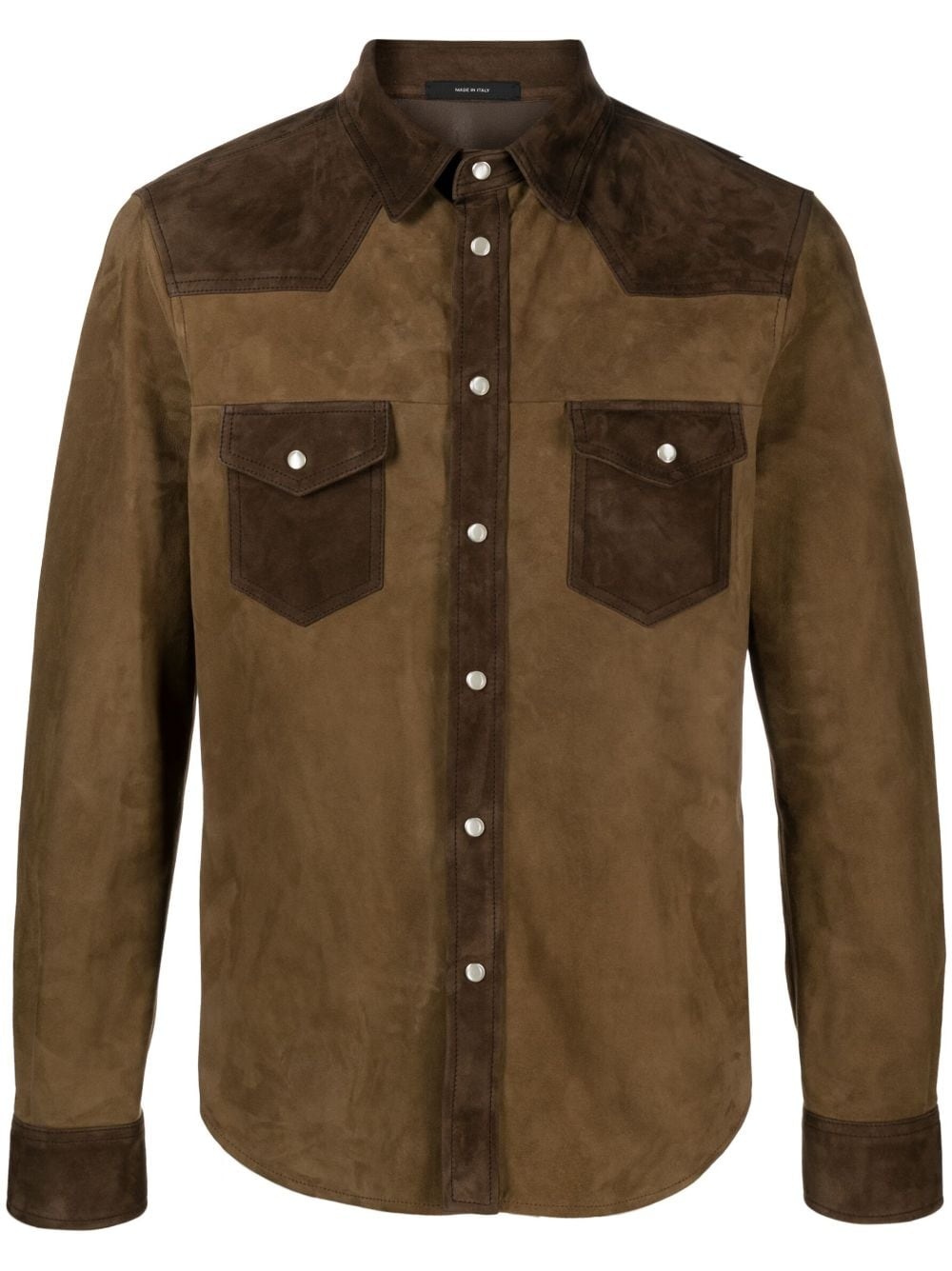 Western-style suede shirt - 1