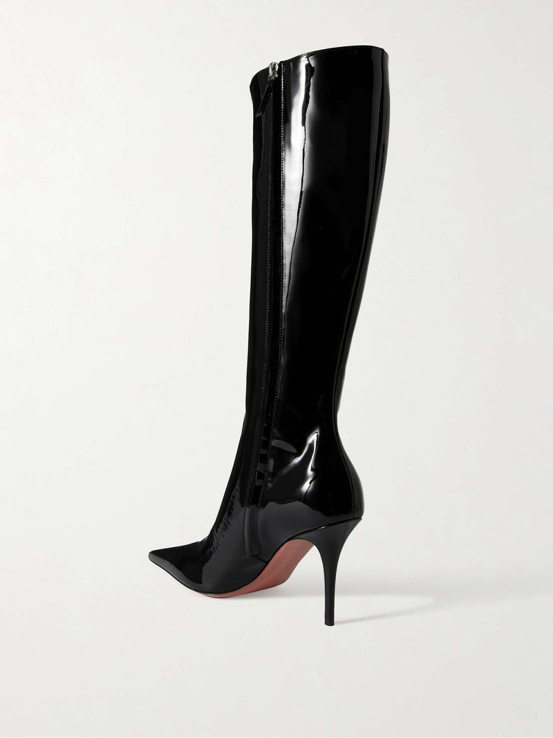 Barbara patent-leather knee boots Black 3