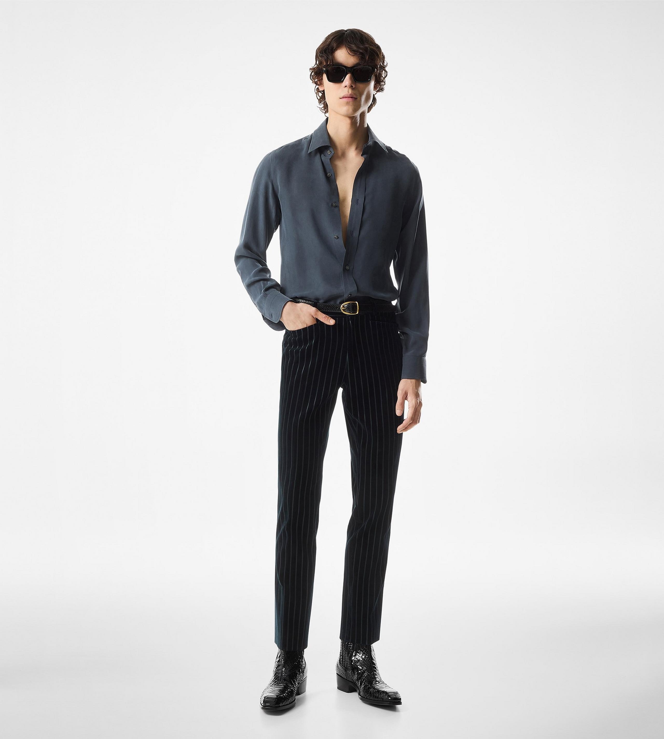 WASHED SILK TWILL SLIM FIT SHIRT - 2