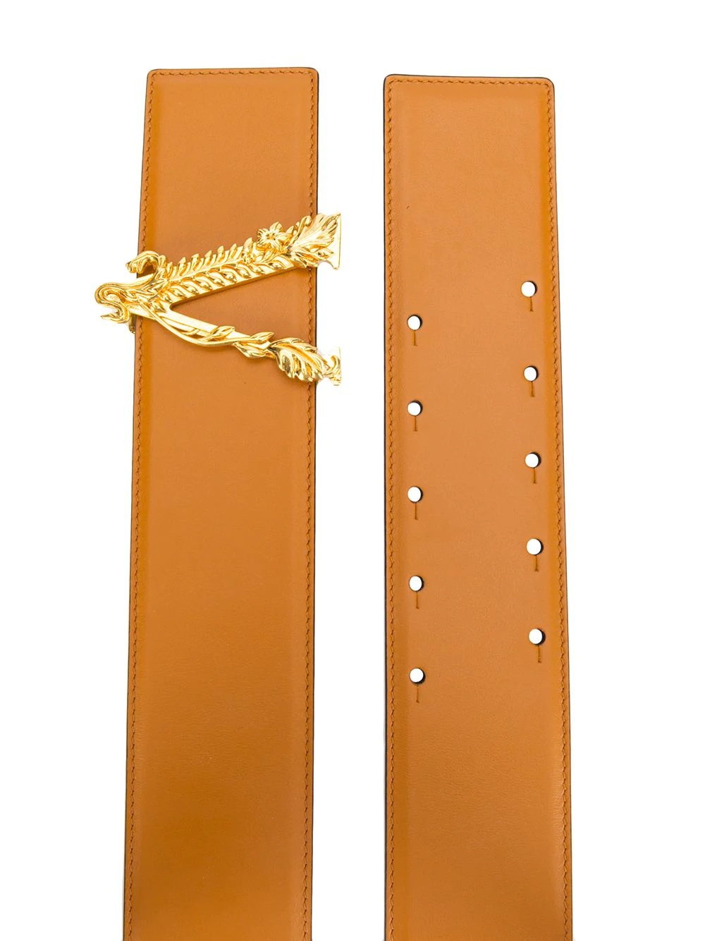 leaf logo buckle belt - 2