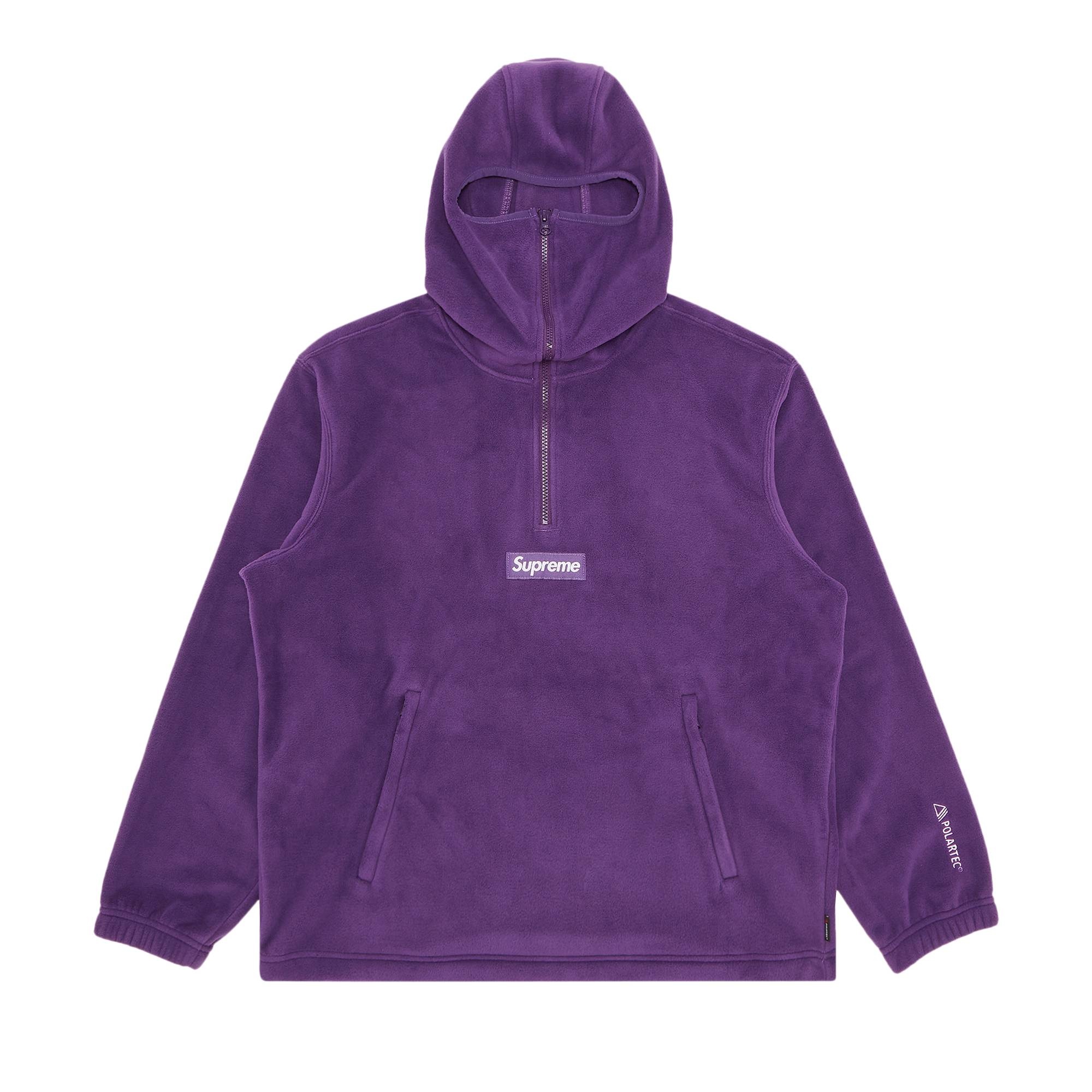 Supreme Polartec Facemask Half Zip Hooded Sweatshirt 'Dark Purple'