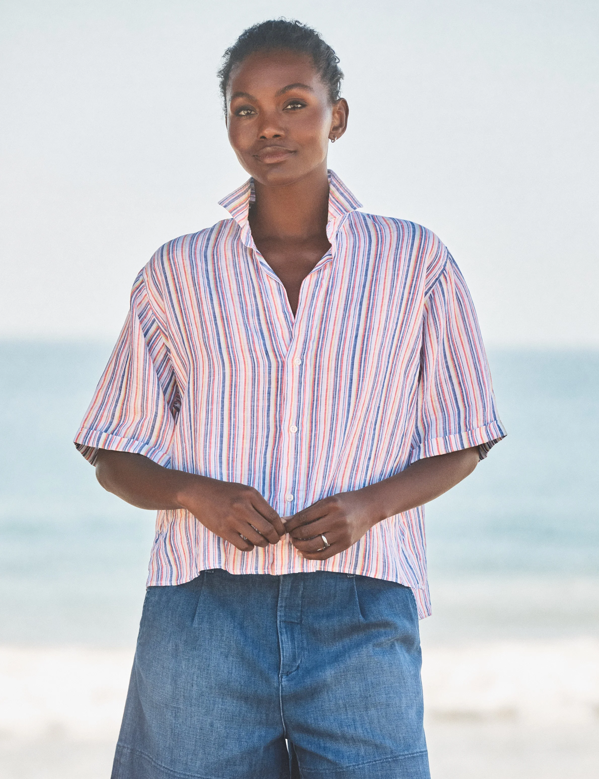 Short-Sleeve Button-Up Shirt - 1