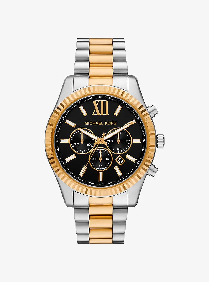 Oversized Lexington Two-Tone Watch - 1