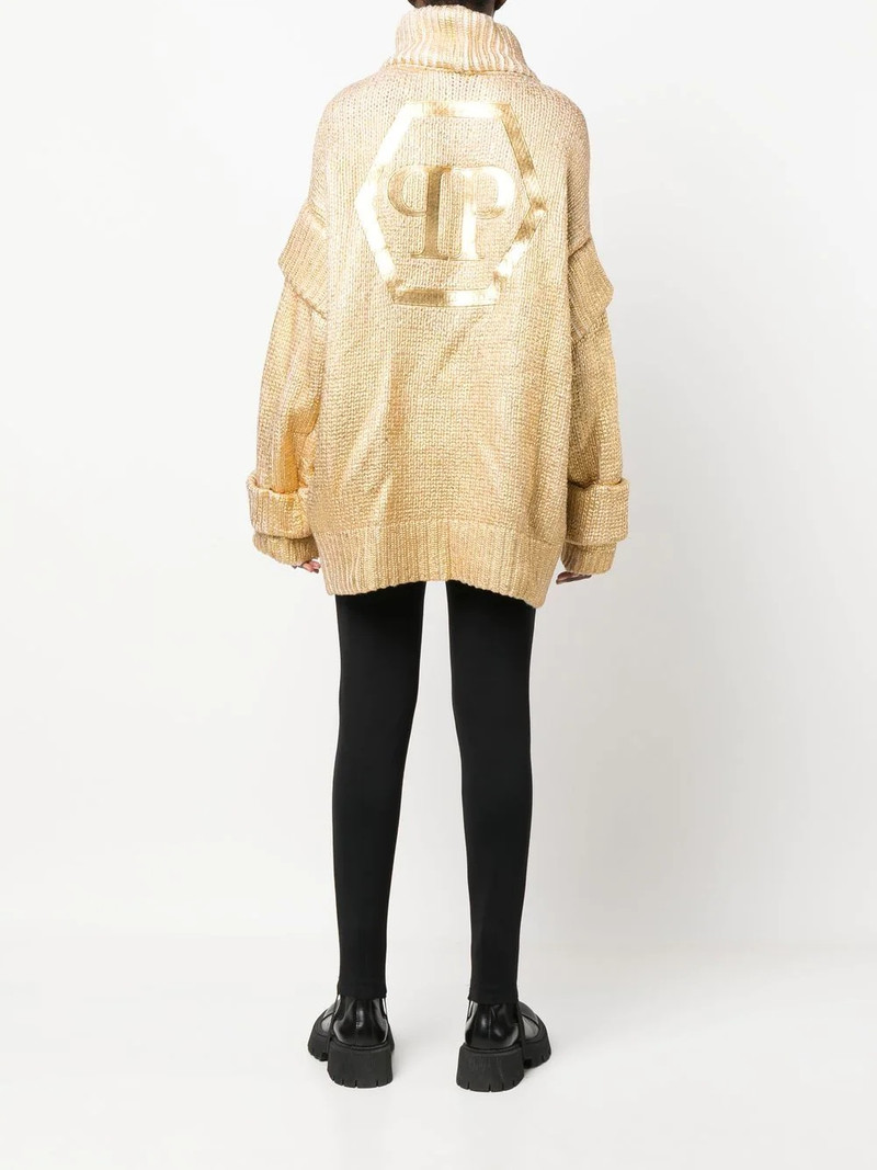 Maxi Hexagon metallic pullover 4