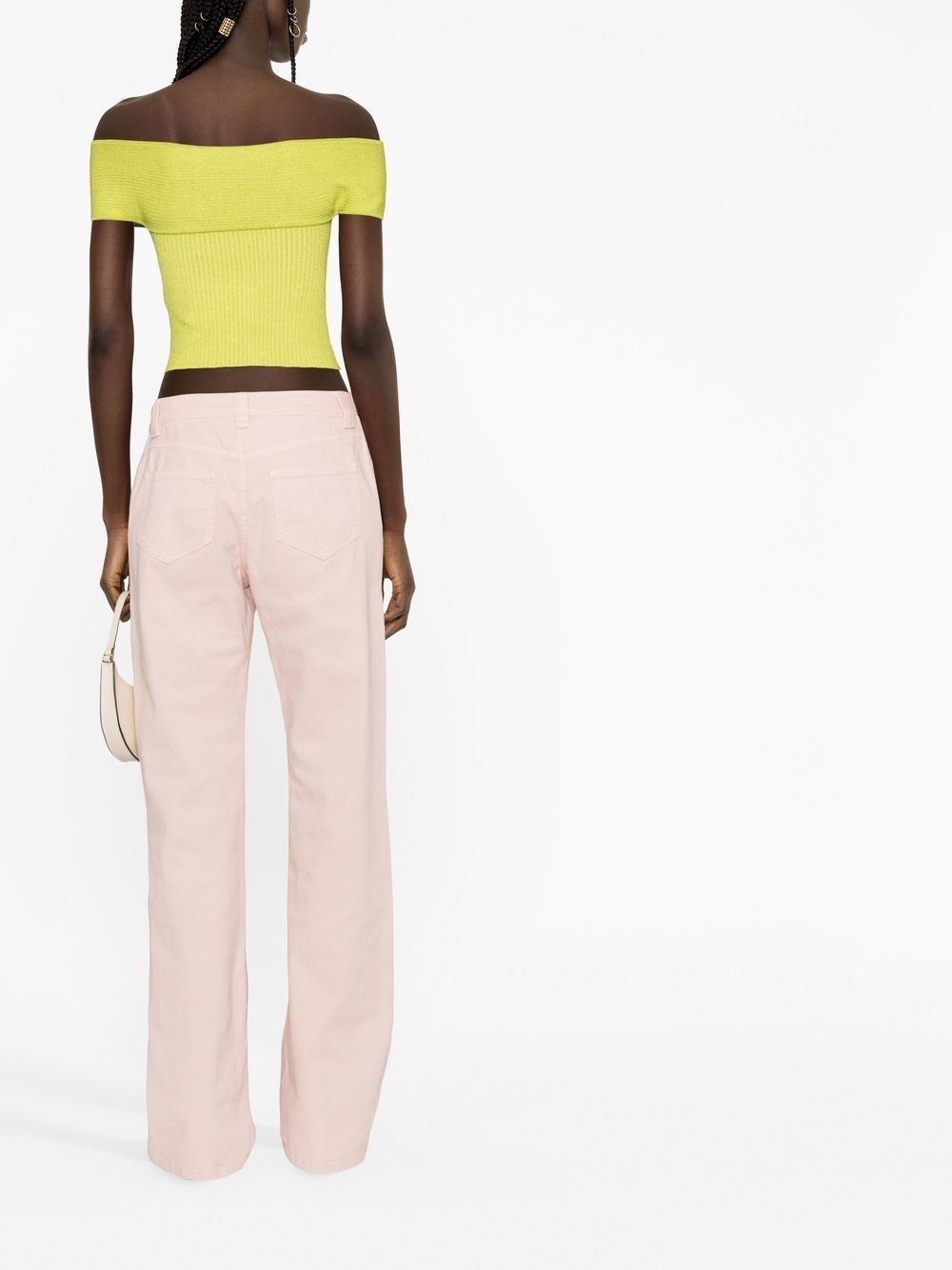 straight-leg cotton trousers - 4