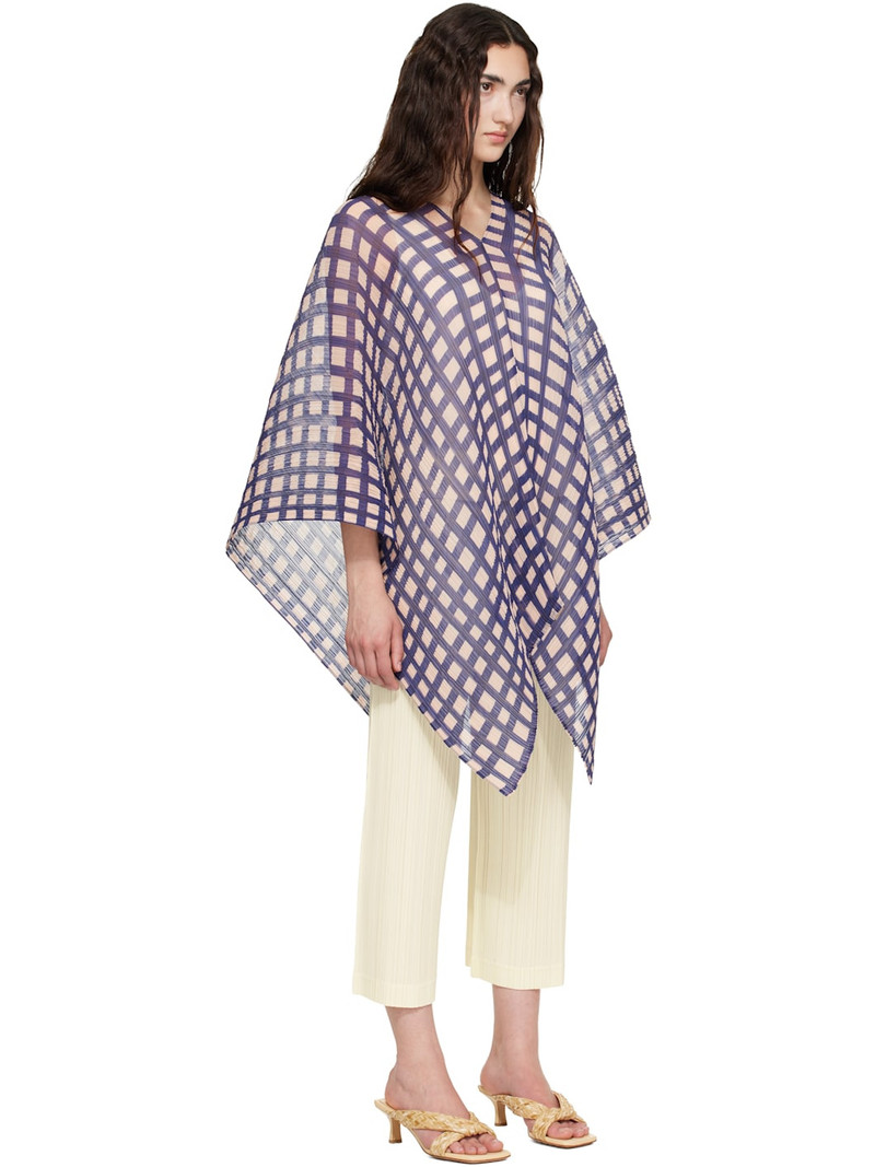 Pleats Please Issey Miyake Navy & Pink Basket Madame-T Scarf outlook