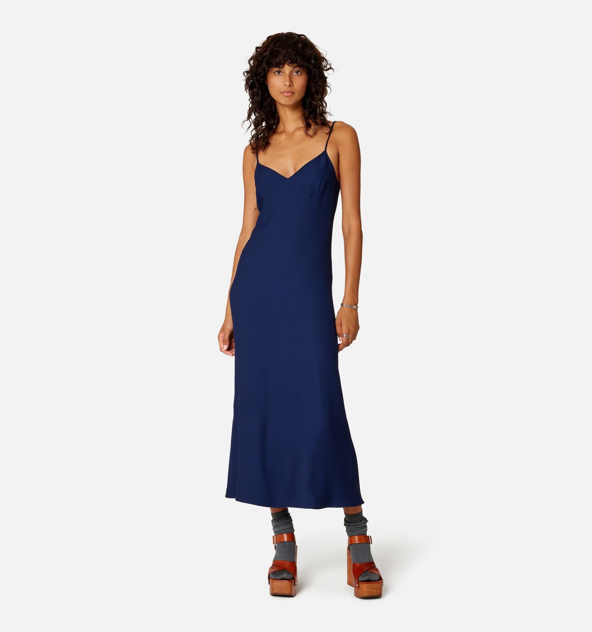 V Neck Long Dress - 2