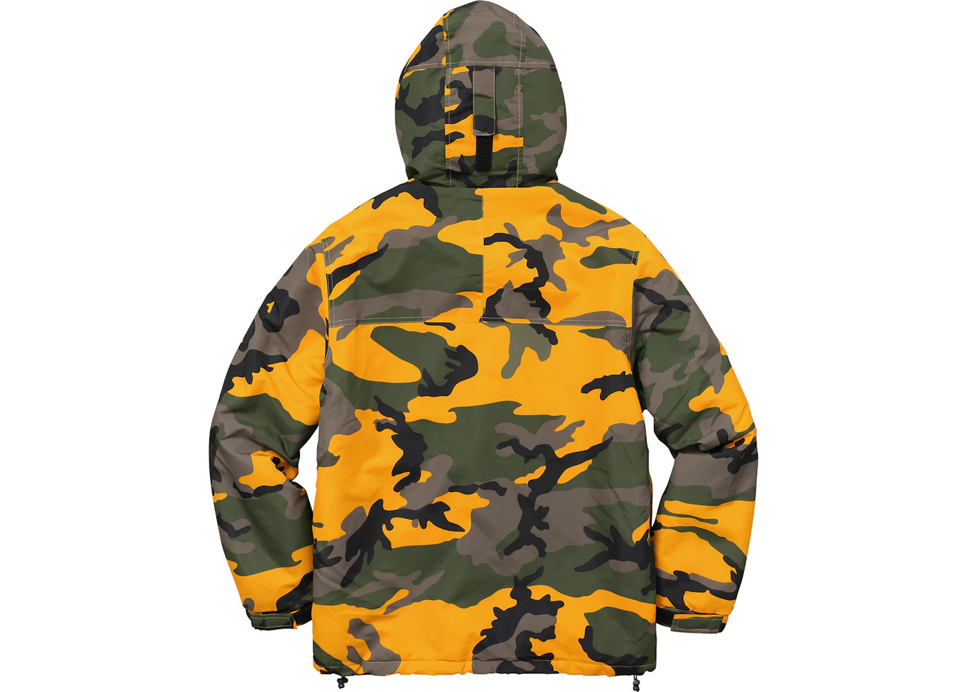 Supreme Hooded Logo Half Zip Pullover Yellow Camo - 2