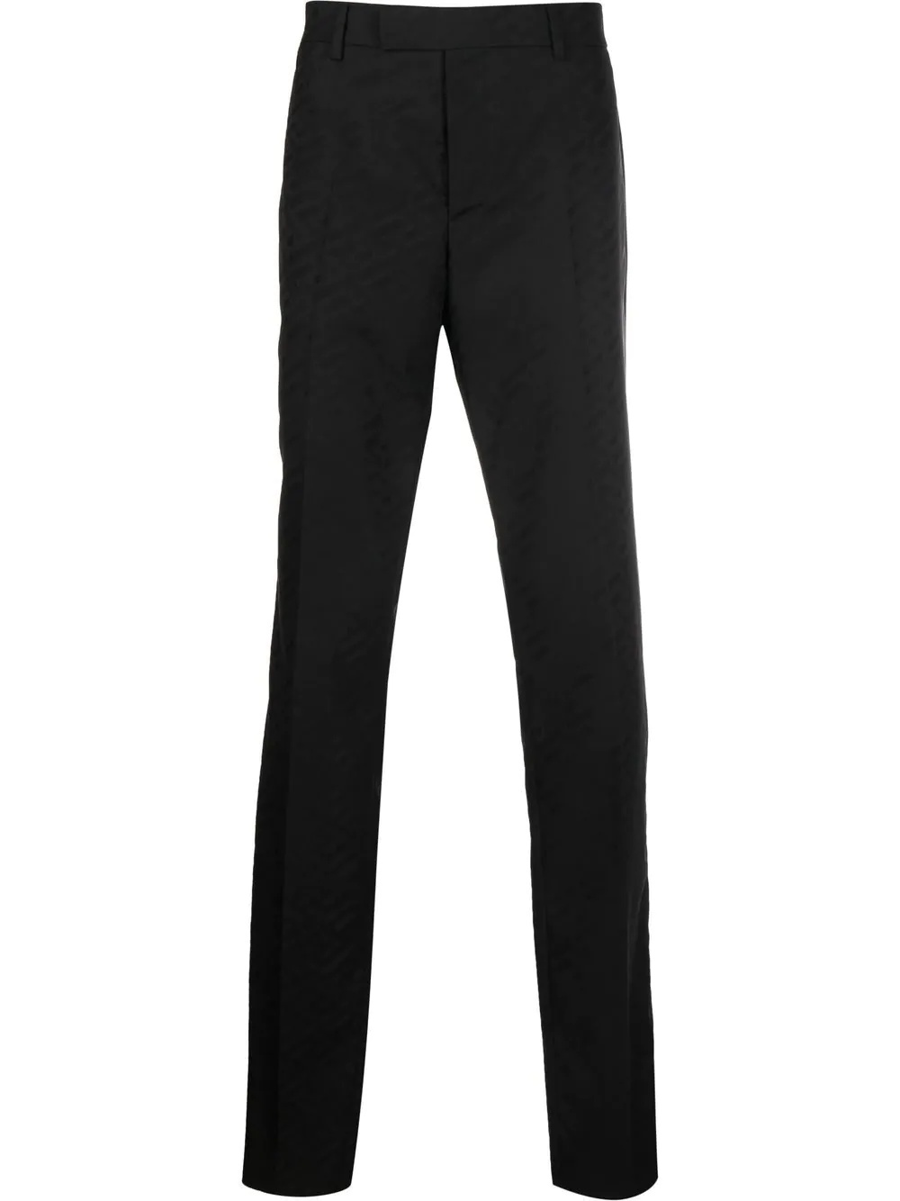 Greca-print straight-leg tailored trousers - 1