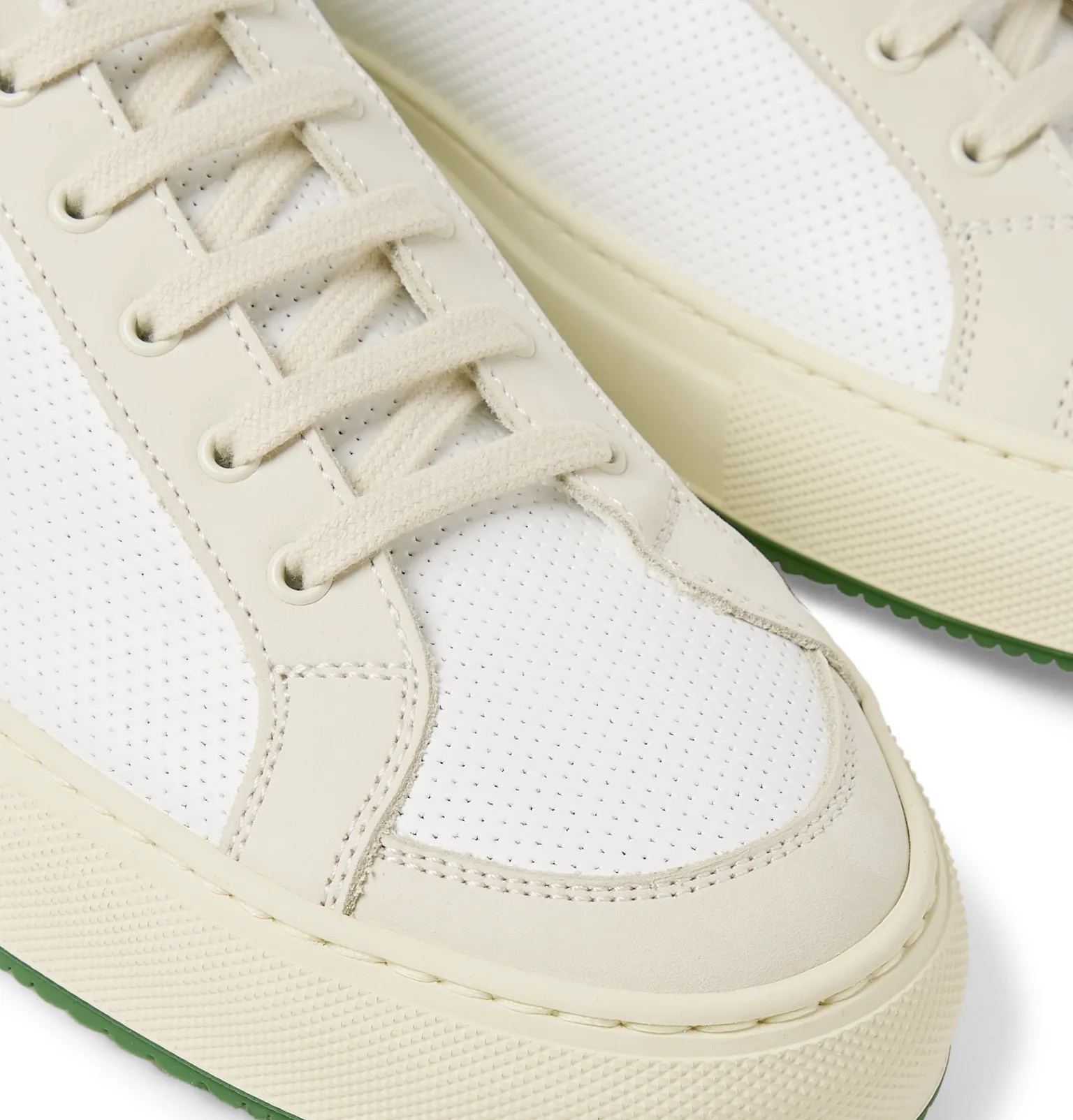 Retro '70s Perforated Leather and Nubuck Sneakers - 7