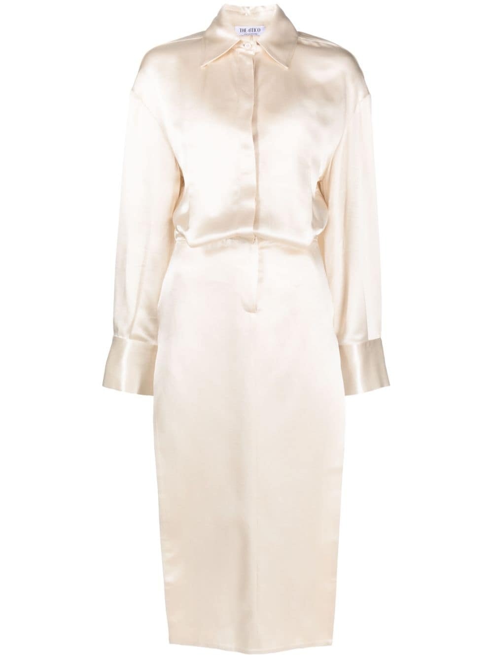 Charla satin shirtdress - 1