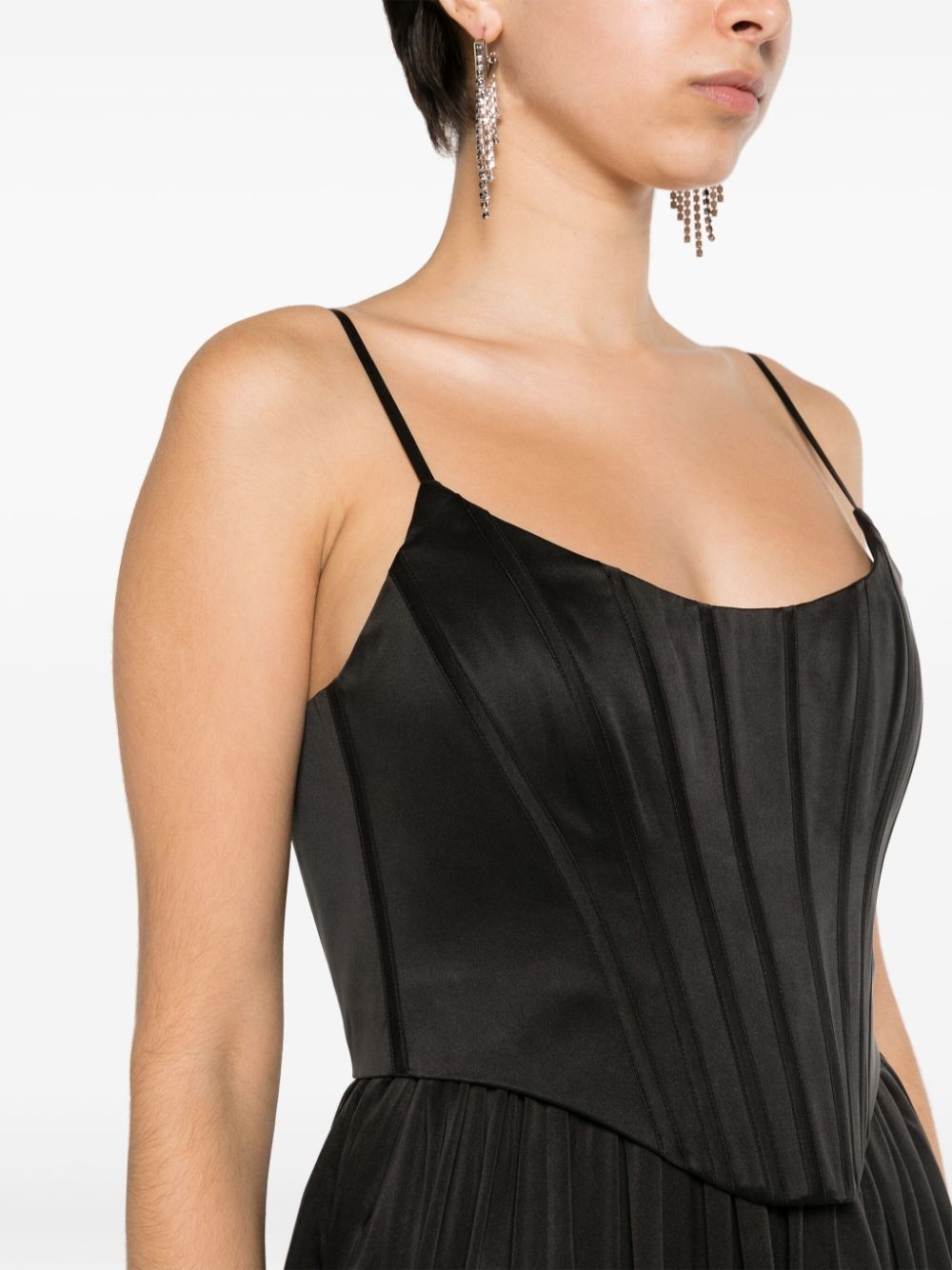 corset silk midi dress - 5