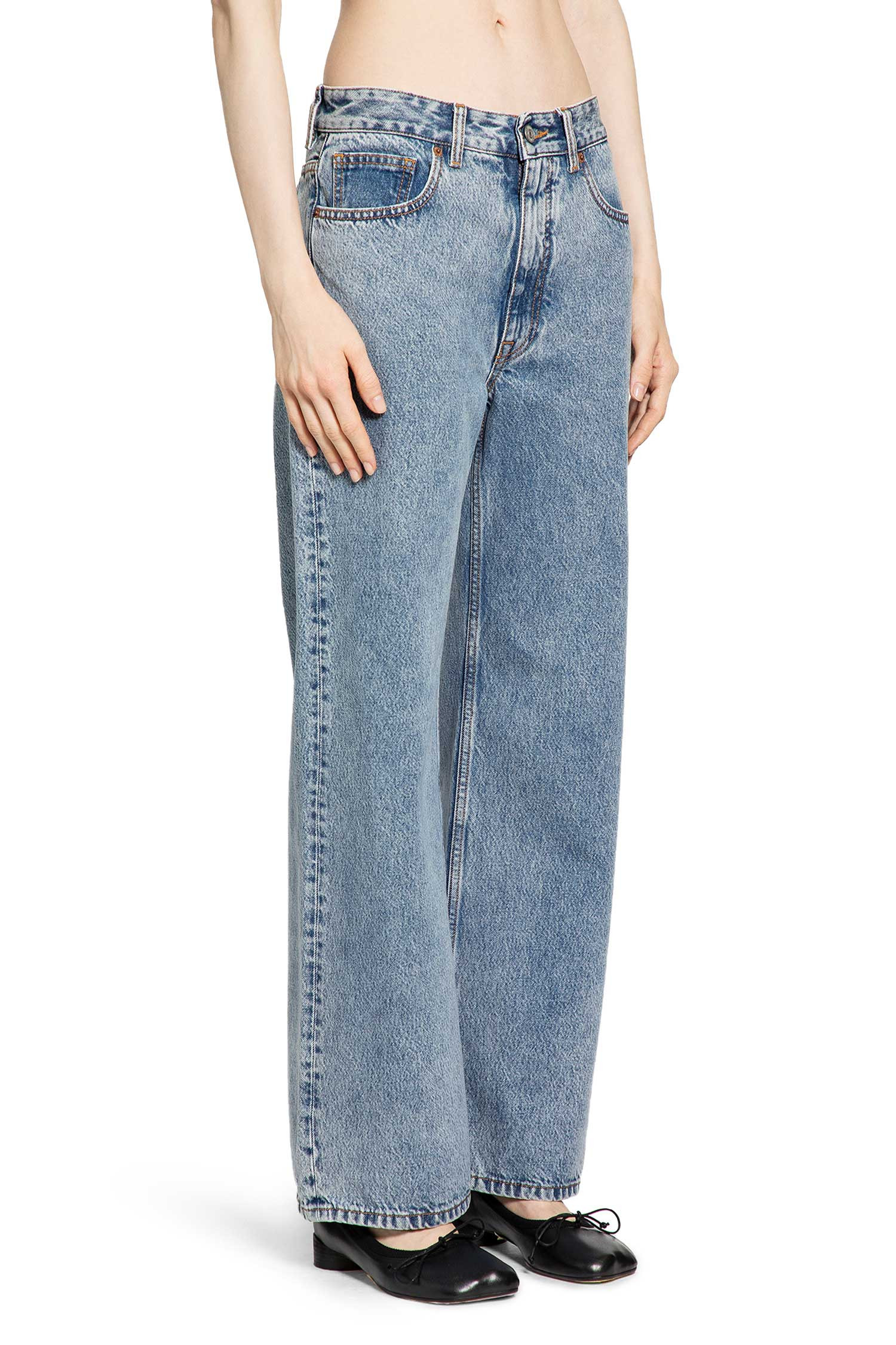 Mm6 Maison Margiela Woman Blue Jeans - 2