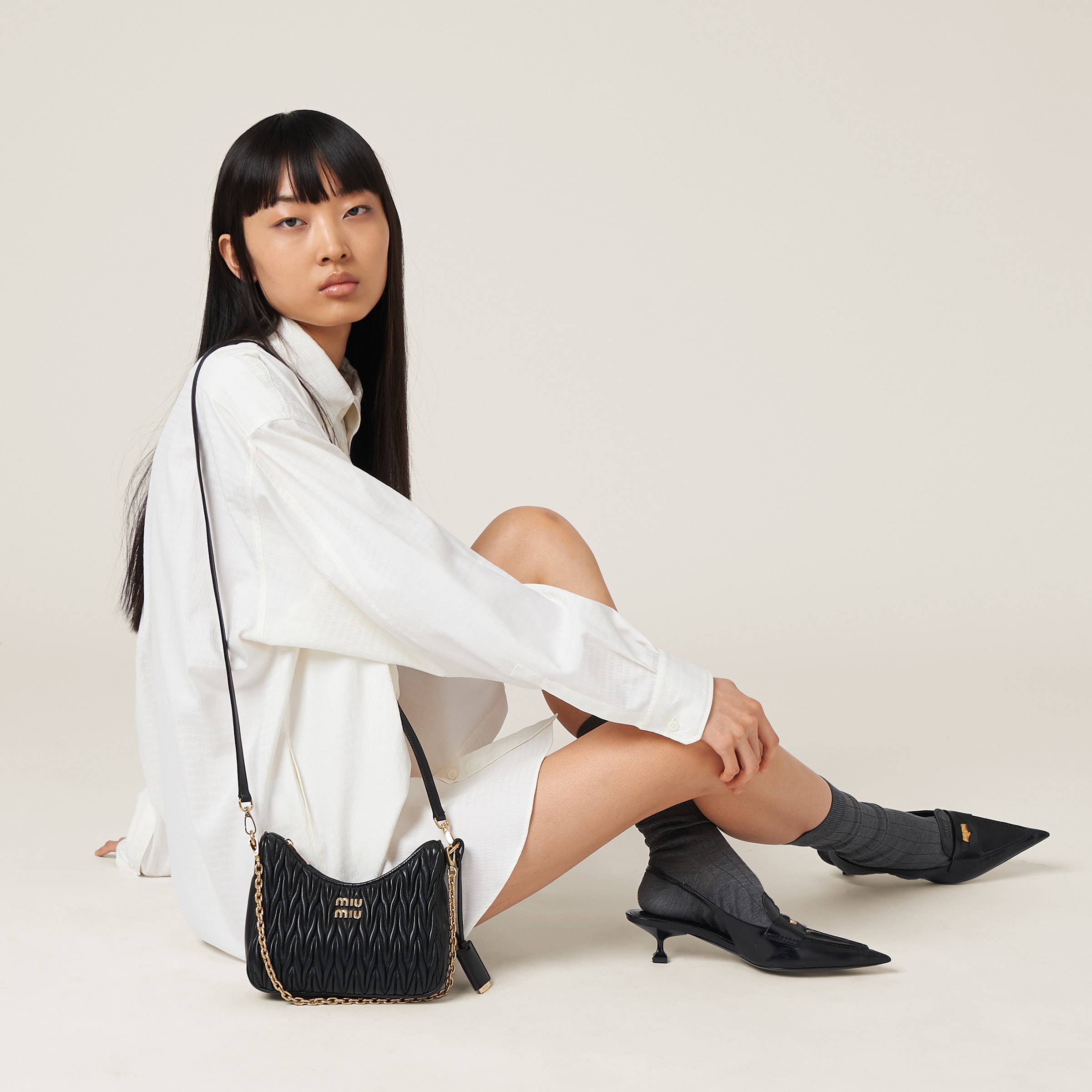 Matelassé nappa leather shoulder bag - 5