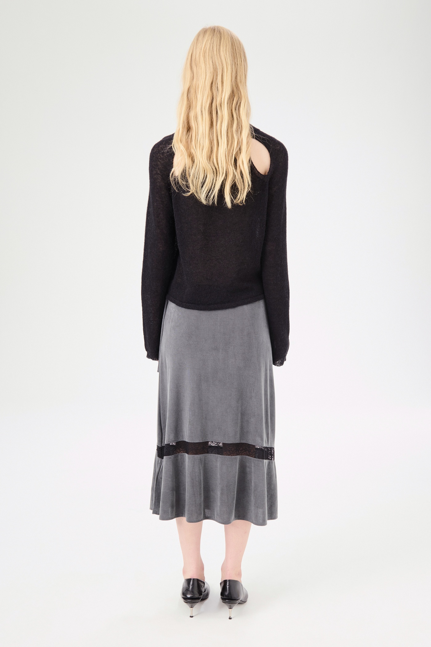 Ballon Skirt Dark Grey Cupro - 5