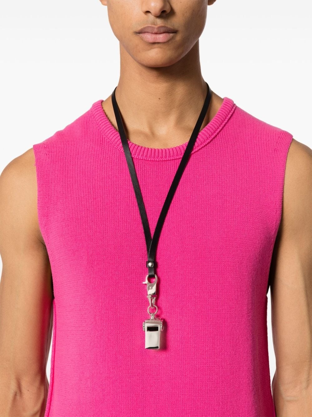 whistle leather necklace - 2