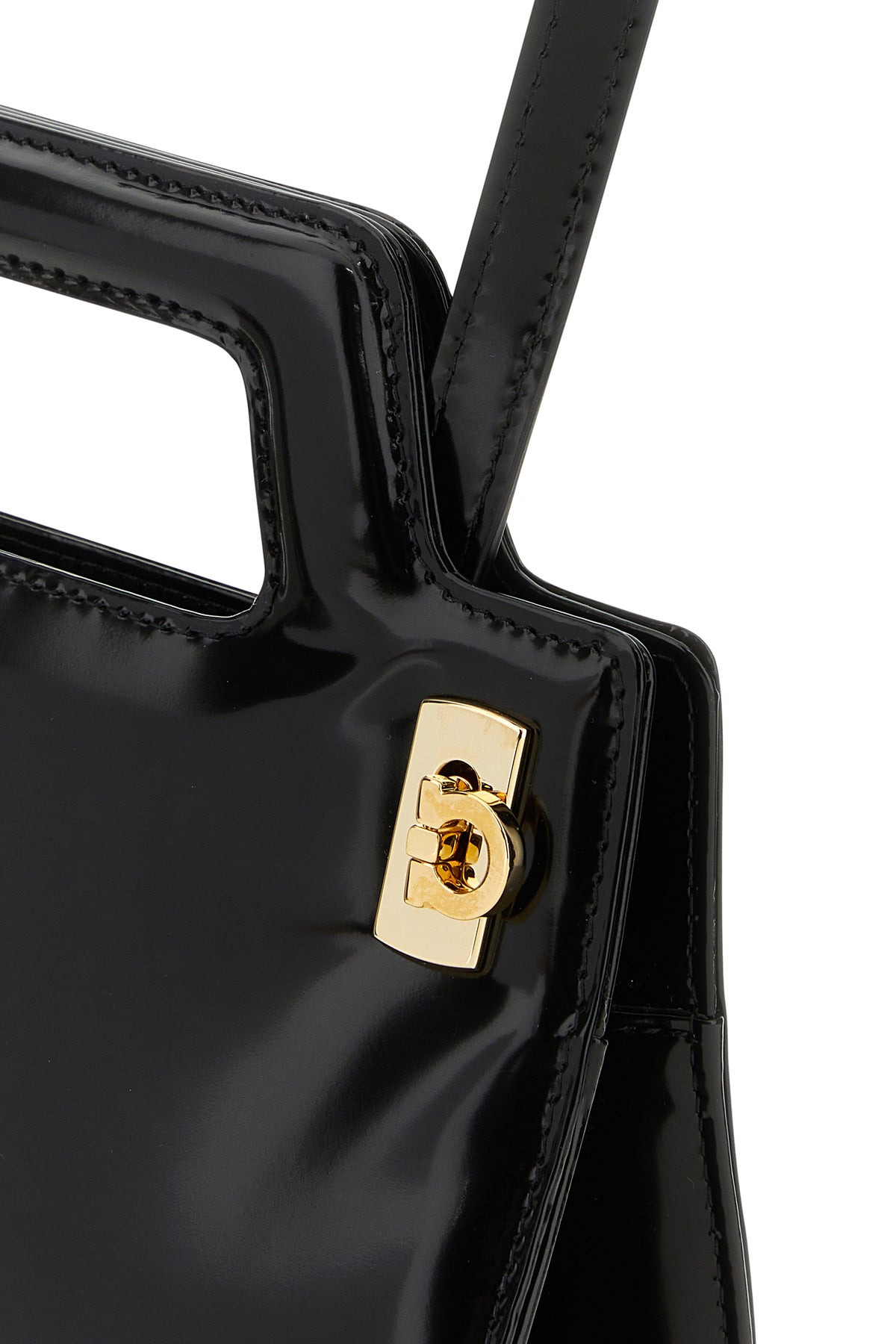 Black leather mini Wanda handbag - 4