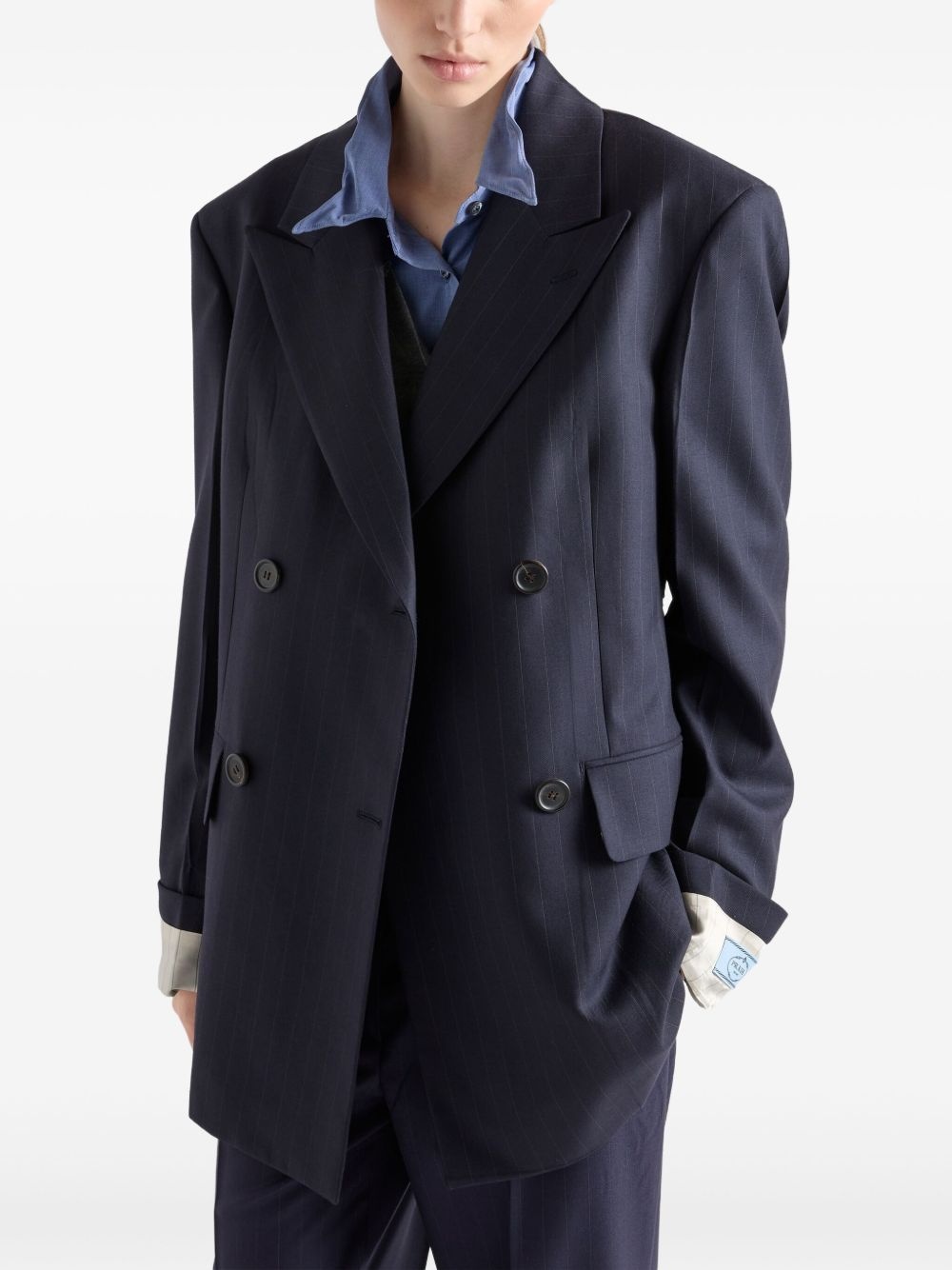 pinstriped blazer - 3