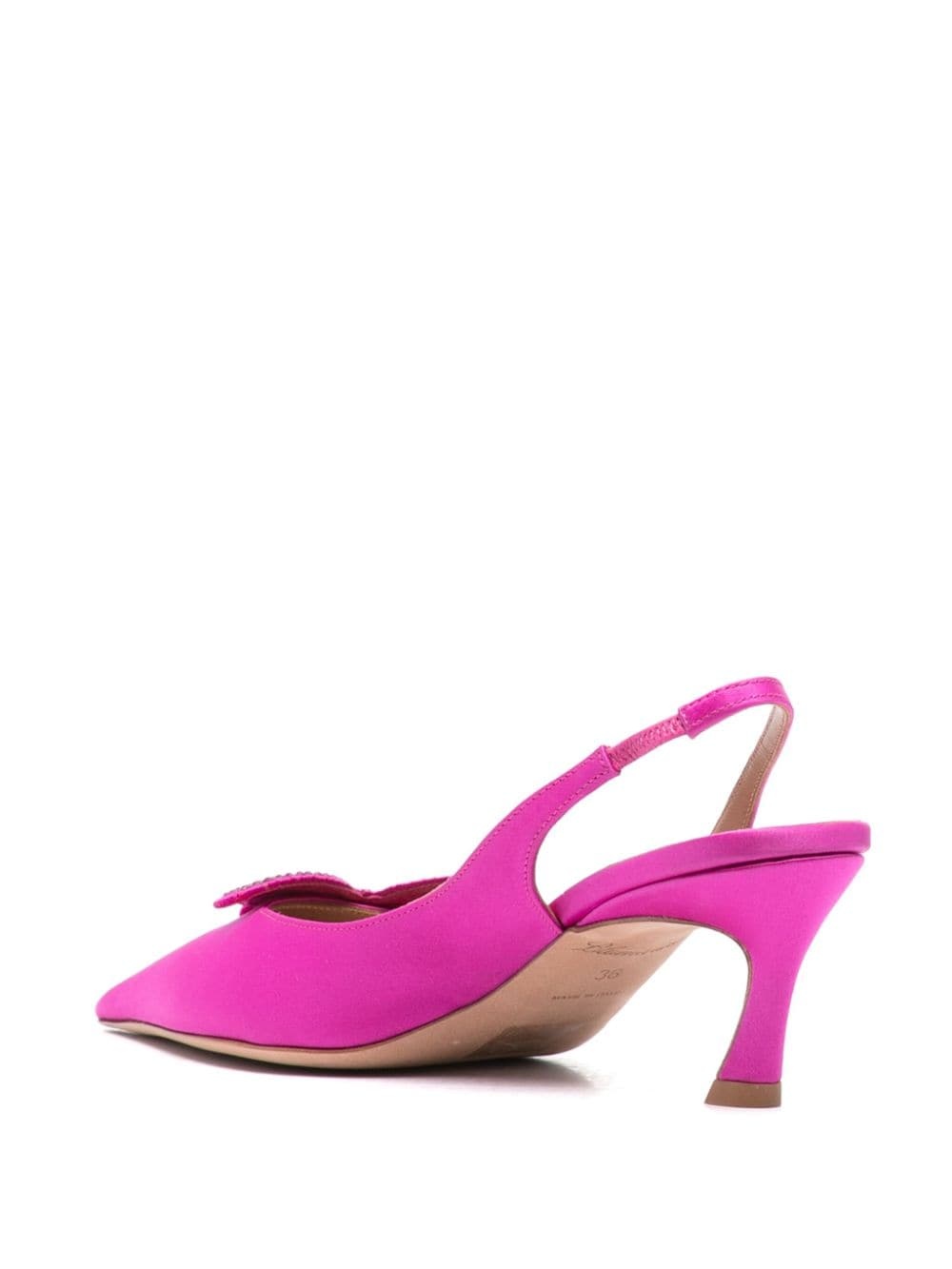 65mm butterfly-appliquÃ© leather pumps - 3